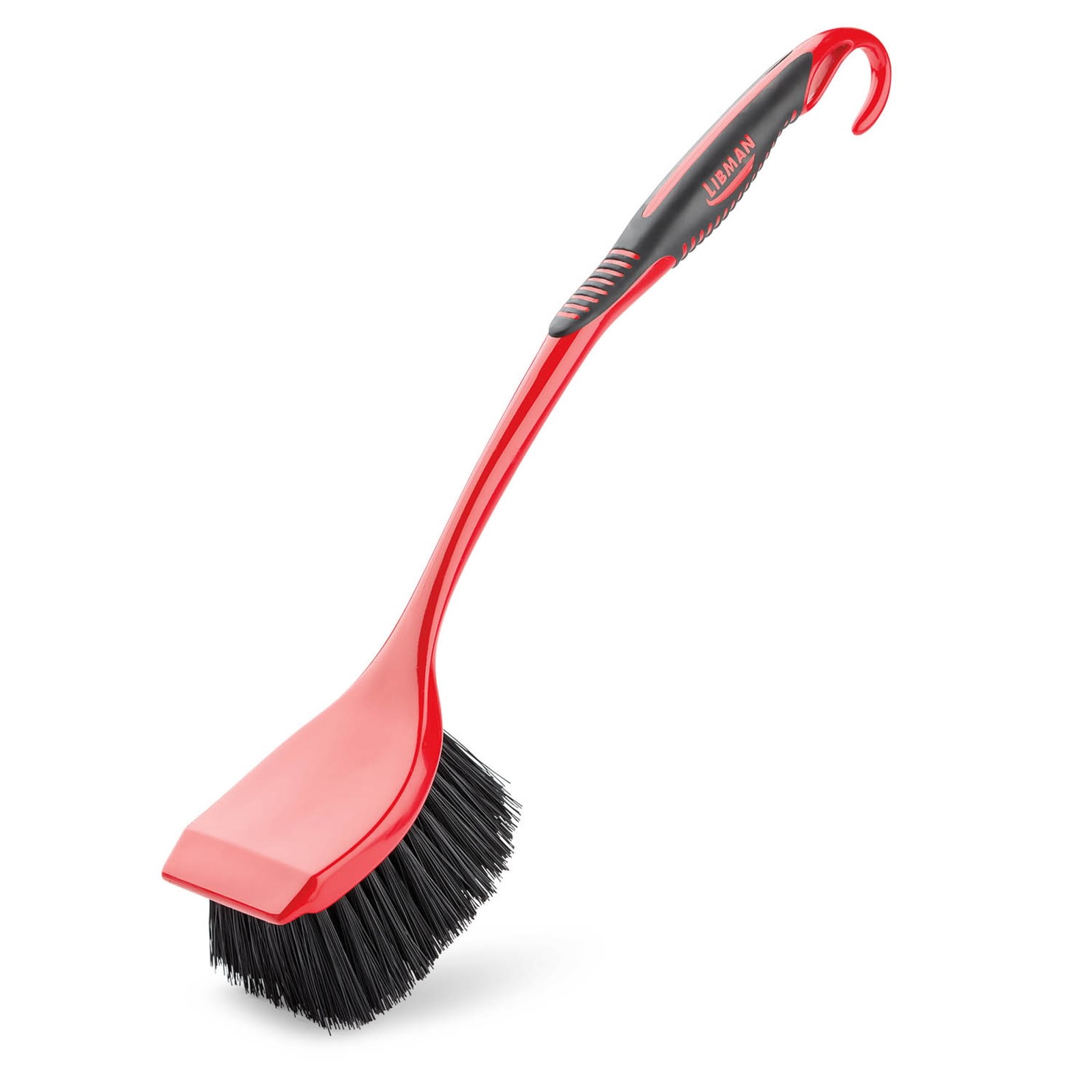 Libman Red Black High Power Long Scrub Brush 3.75 Inch Width