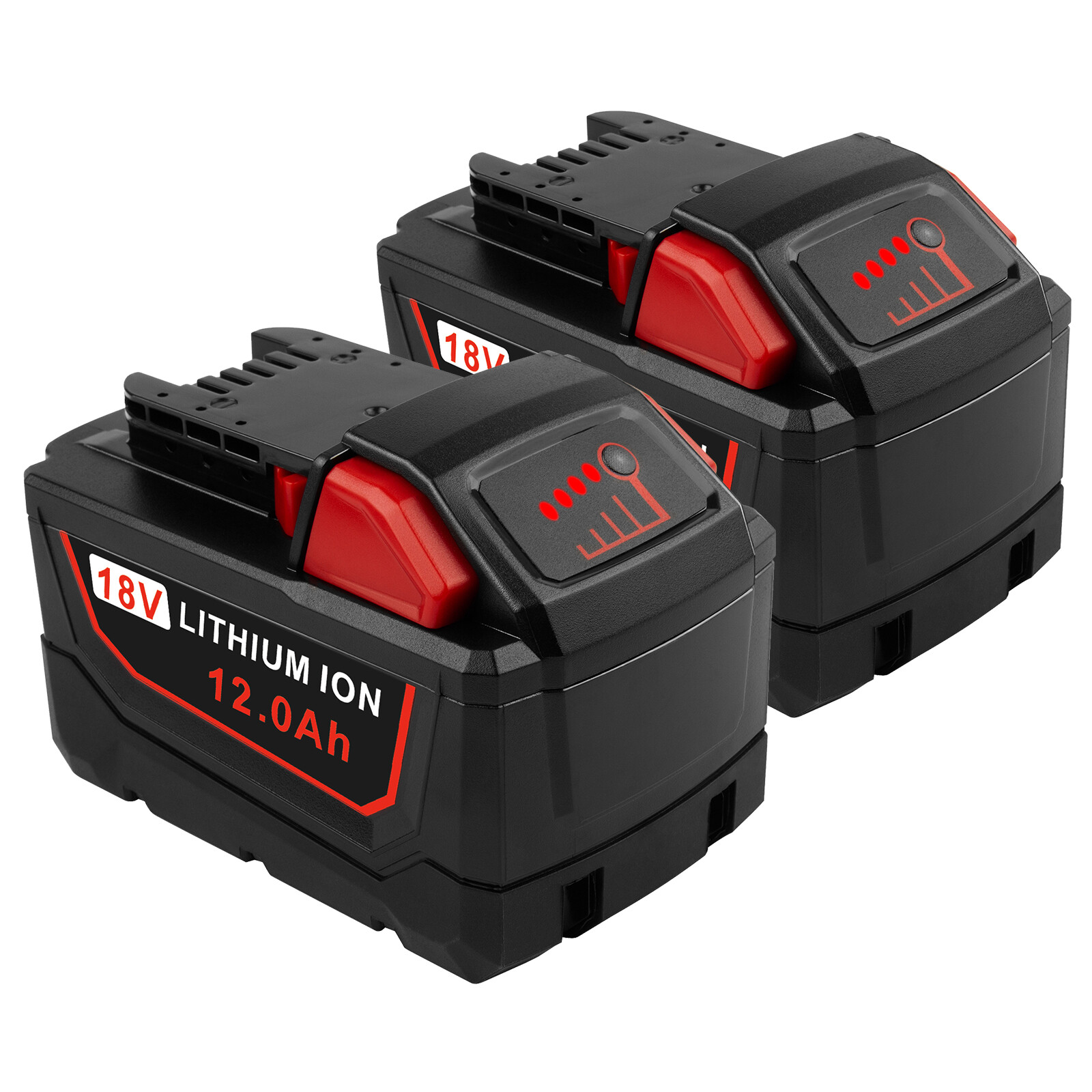 2PCS For Milwaukee 18V for M18 Li-ion XC 12.0Ah Battery 48-11-1860 48-11-1850 US