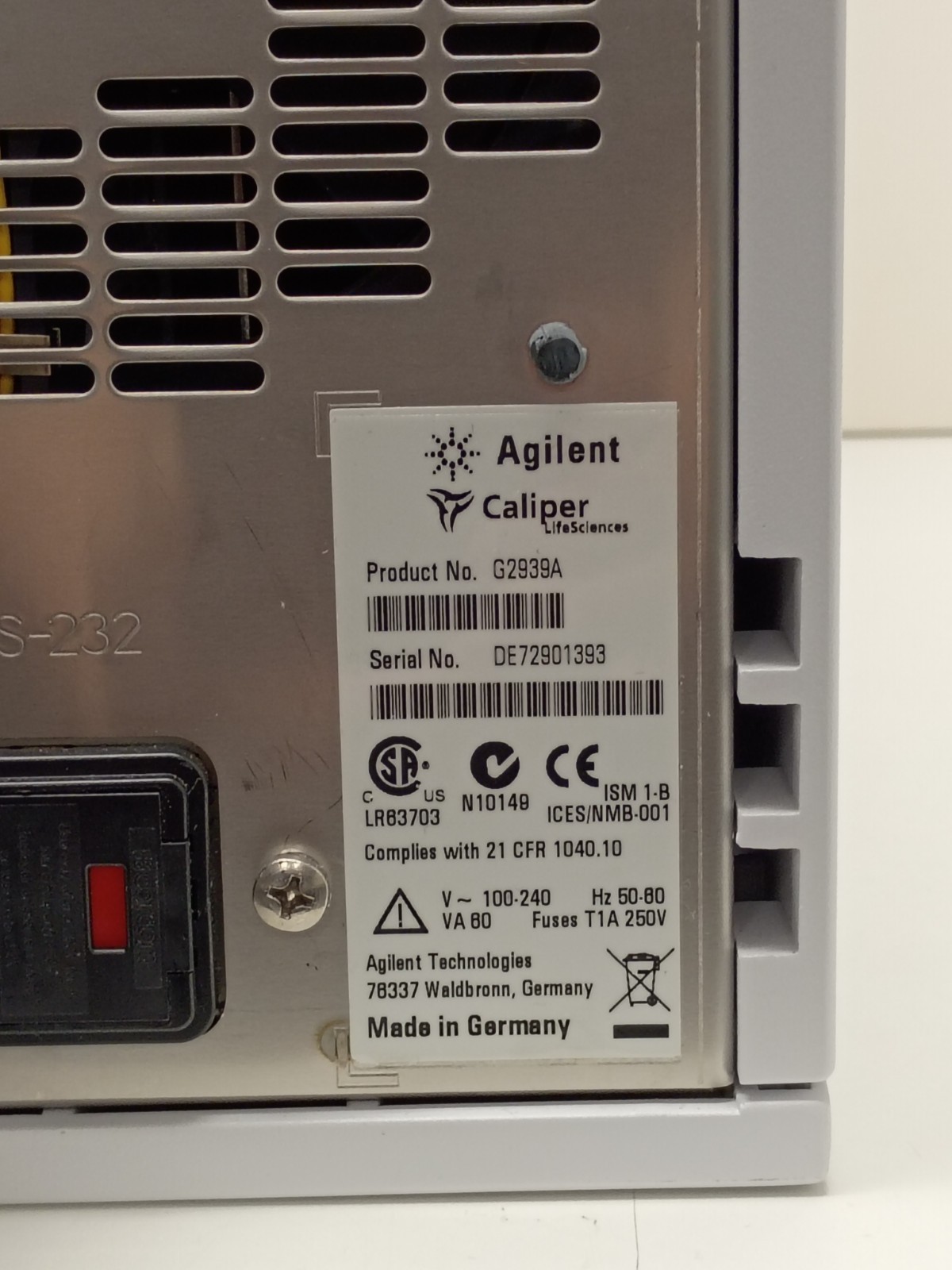Agilent 2100 Bioanalyzer G2939A, WORKING, includes test chips