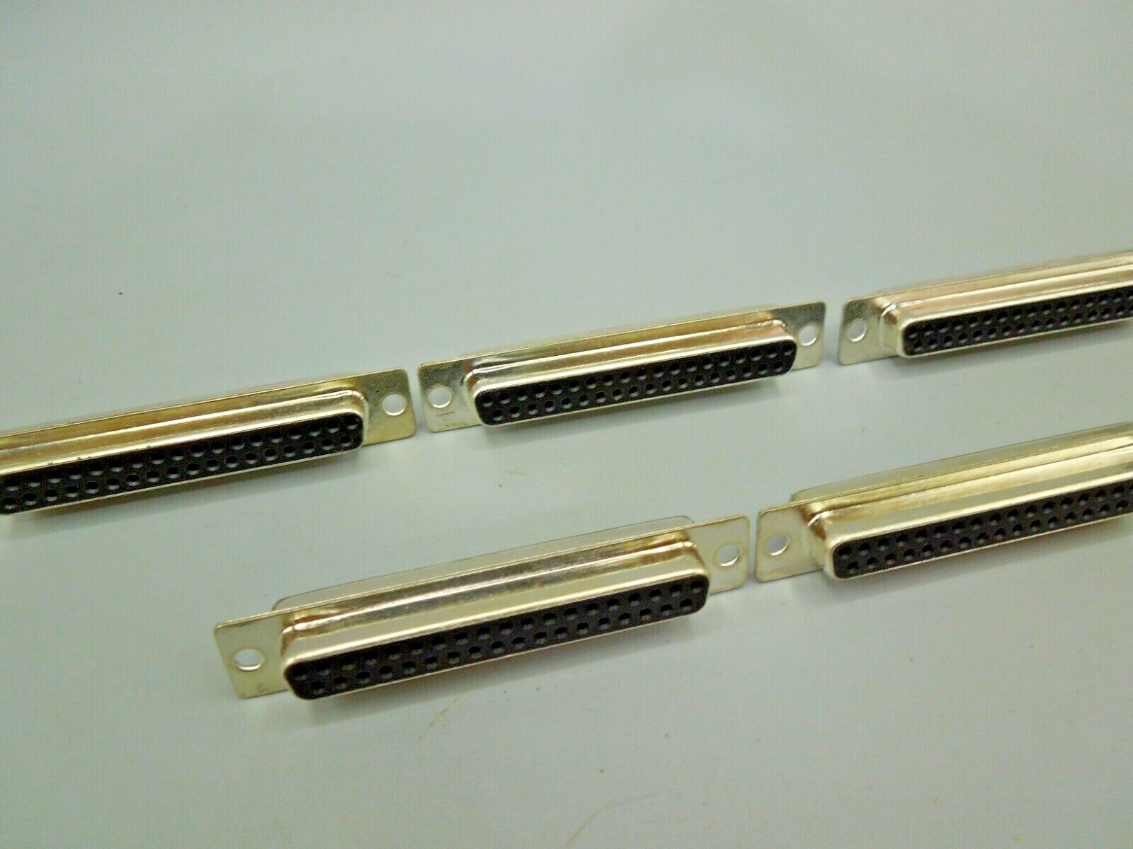D-SUB DB37 37 Pin Female Solder Cup Connector (QTY 5)