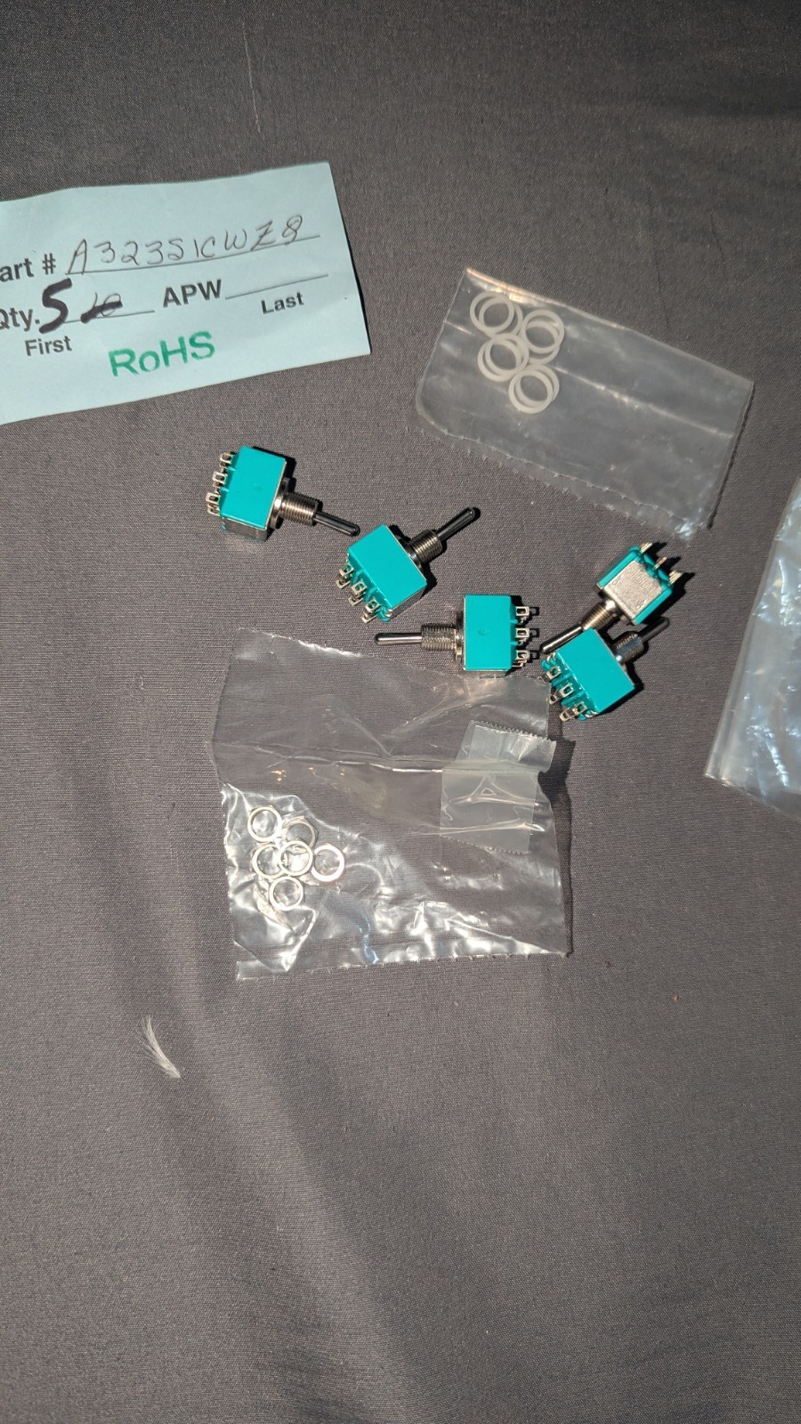 Electroswitch Inc. A323S1YZQ Toggle Switch 3PDT (3-Pole Double Throw)