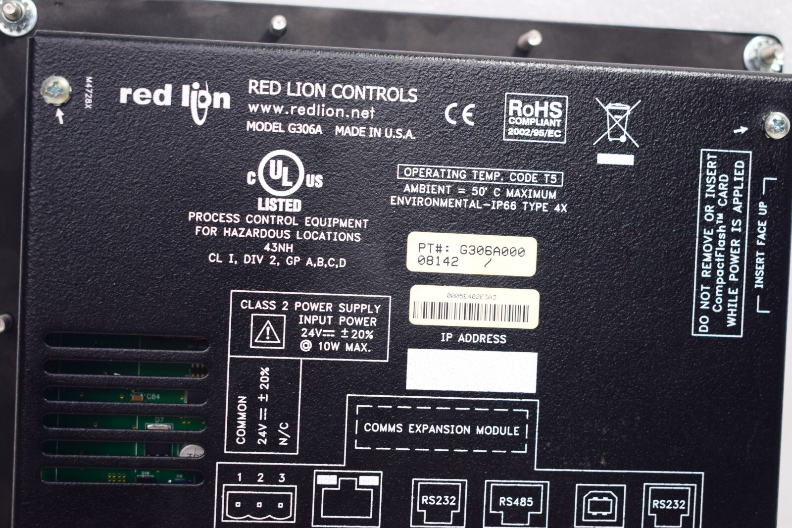 🔥 RED LION G306A GRAPHIC COLOR LCD OPERATOR INTERFACE TERMINAL G306A000