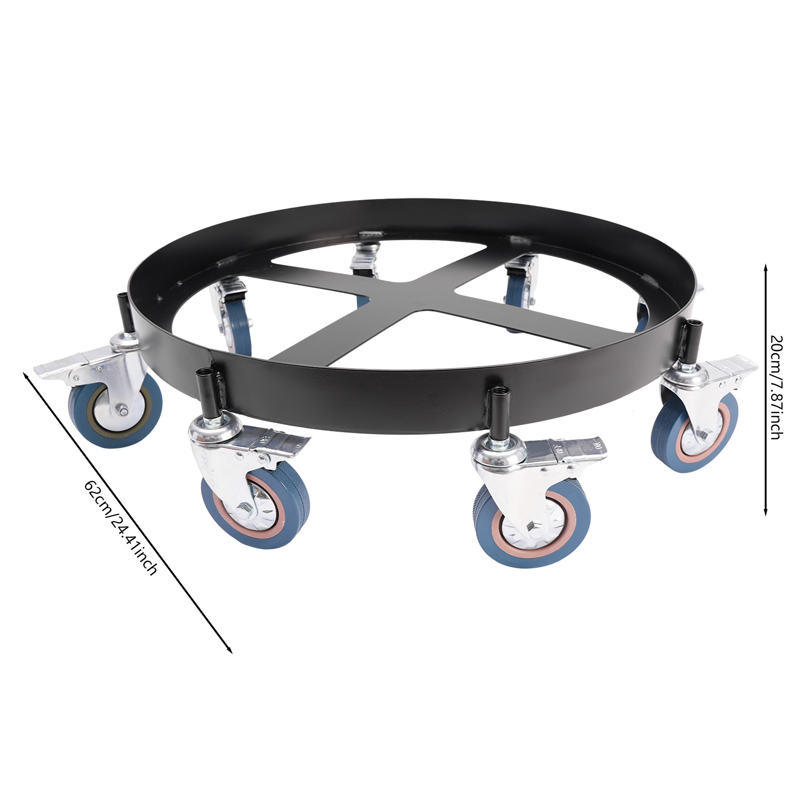 55 Gallon Drum Dolly Barrel Dolly Carts Drum Dolly With 8 Wheels Q235 Steel