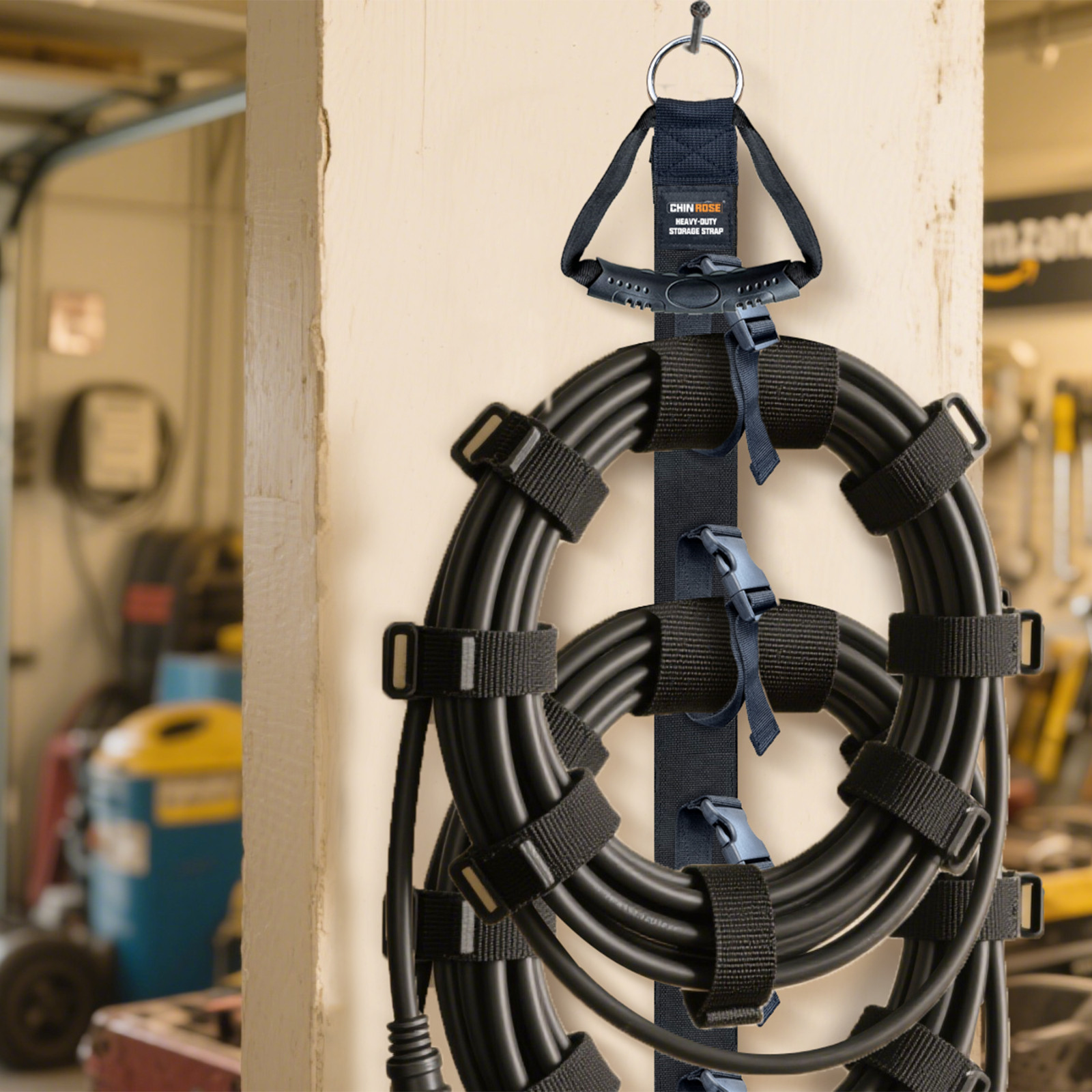 Extension Cord Organizer, 2 PCS Extension Cord Hanger with 5 Slots with gloves
