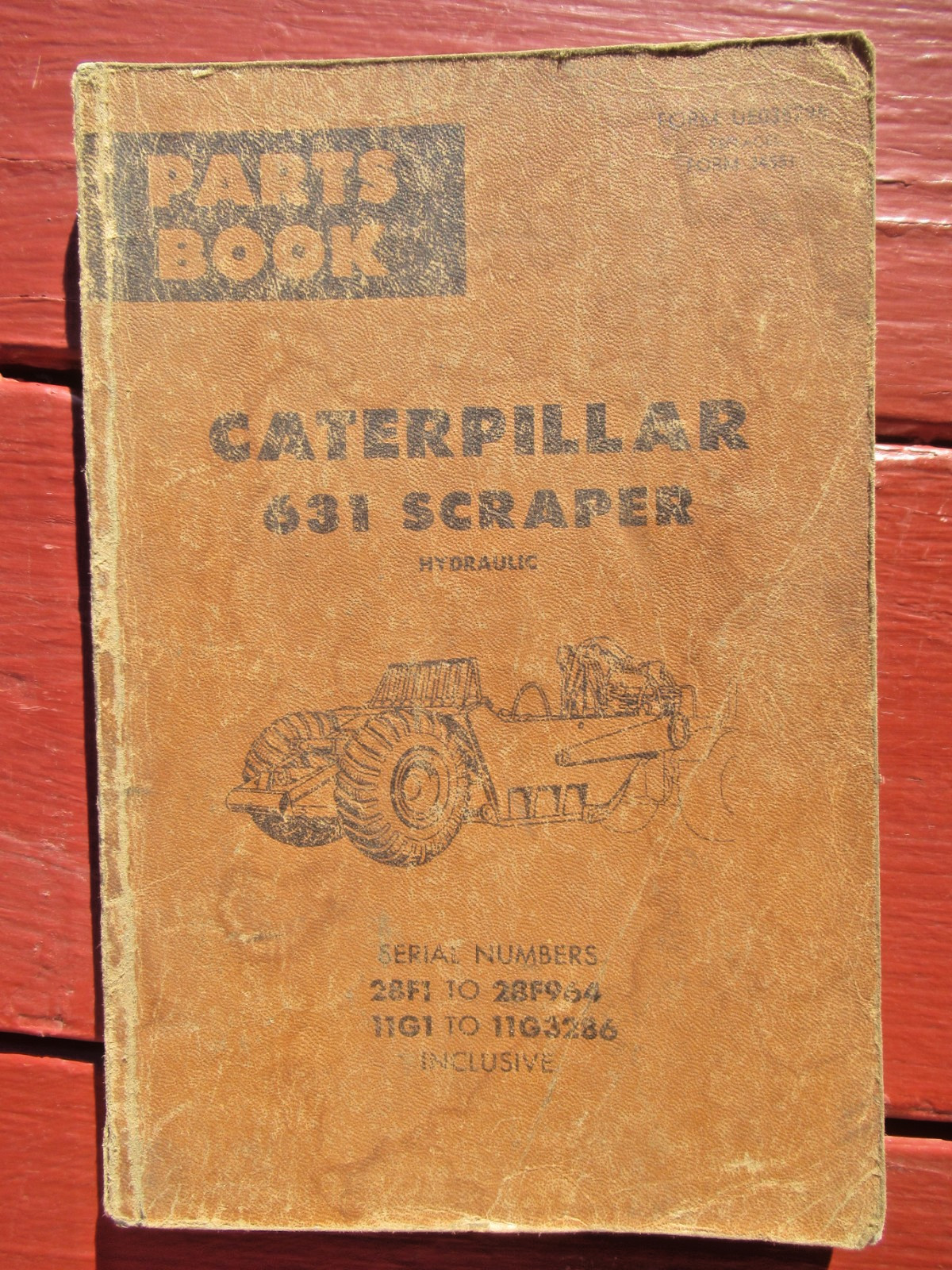 Vintage 1978 CAT Caterpillar 631 B Tractor and 631 Scraper Parts Books / Manuals