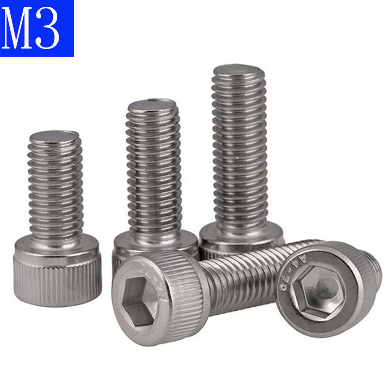 3mm / M3 x 0.5 316 stainless steel A4 ALLEN BOLT SOCKET HEAD CAP SCREWS DIN912