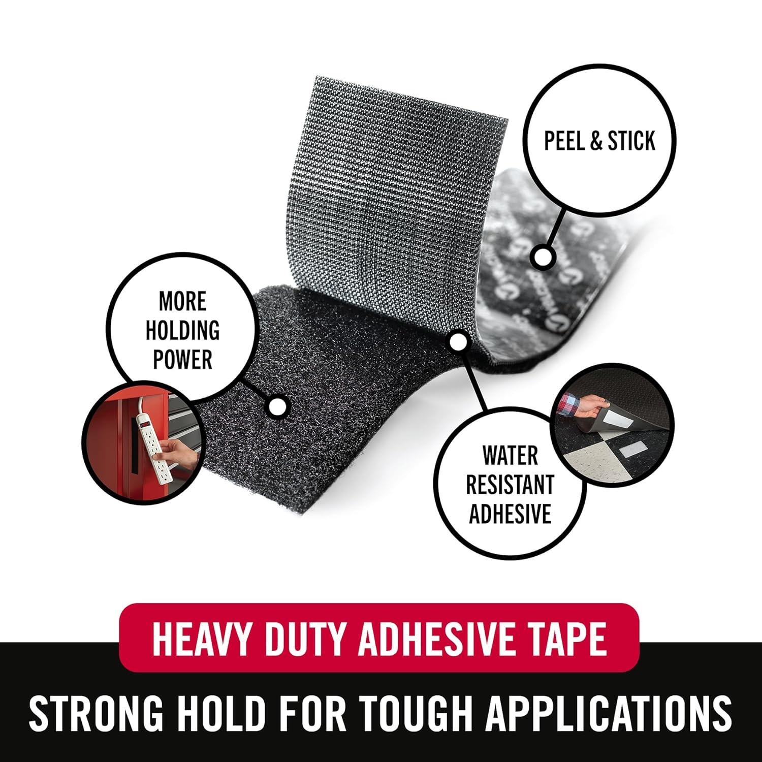 Industrial Strength | Indoor & Outdoor Use | 4ft x 2in, Black