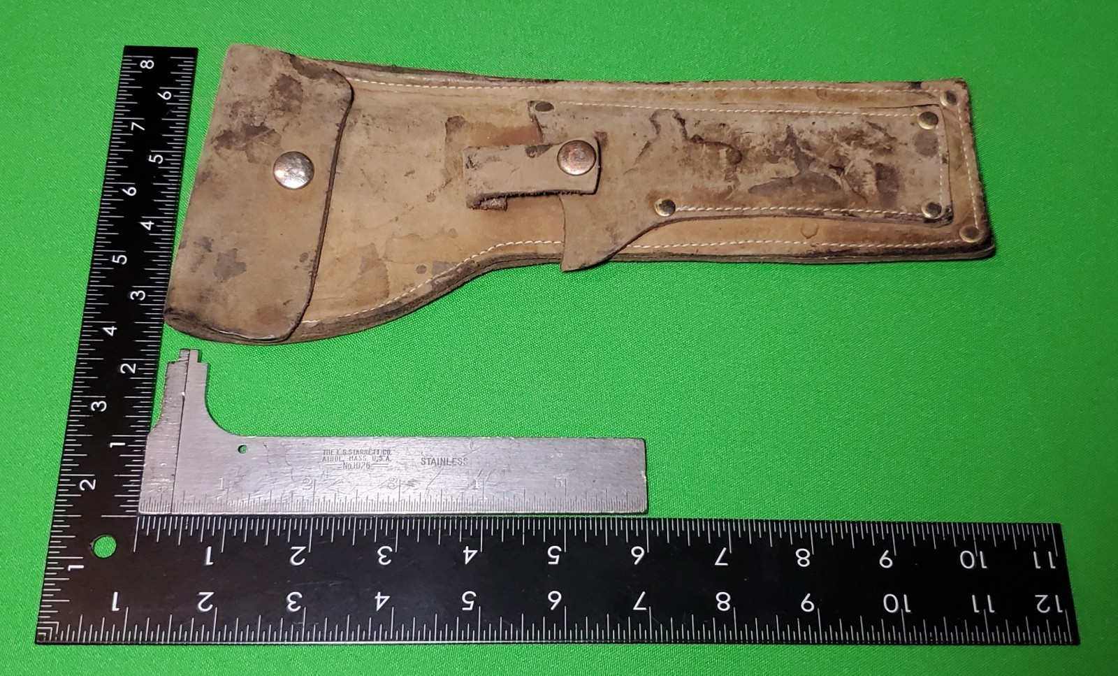 Starrett USA No. 1025 Stainless Steel 6″ Pocket Slide Caliper w/ Leather Sheath