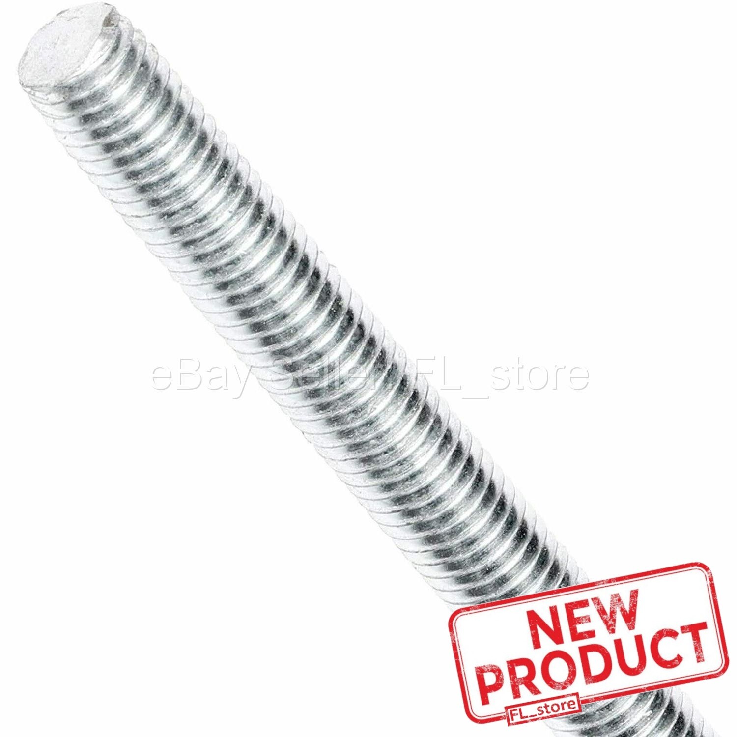 Threaded Rod 1/2-13 x 6 Feet All Thread Zinc Plated Steel 72″ Long Full NEW