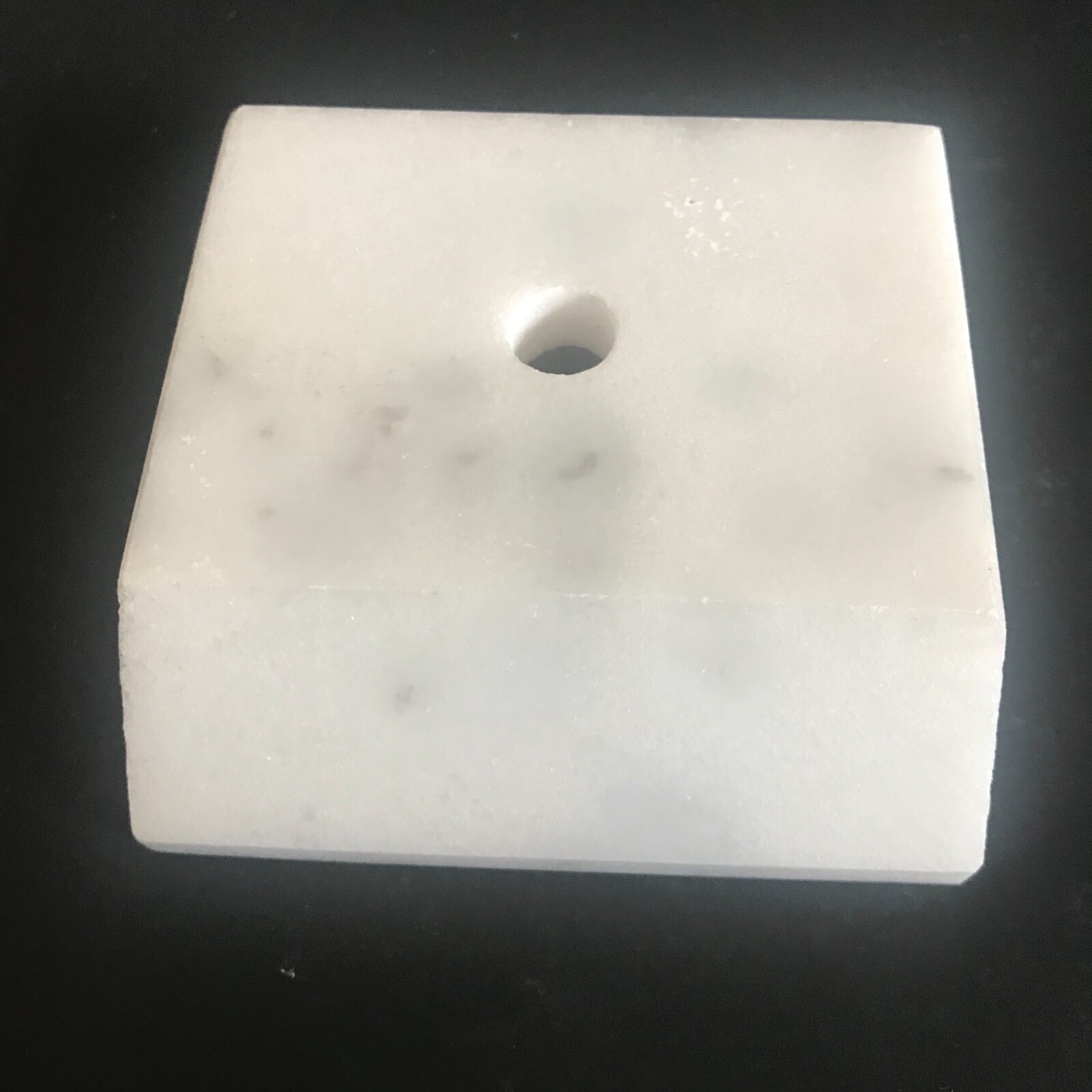 22 Count – 3X3x1 Marble Bases with Slant Trophy Bases Countersunk White See Pic