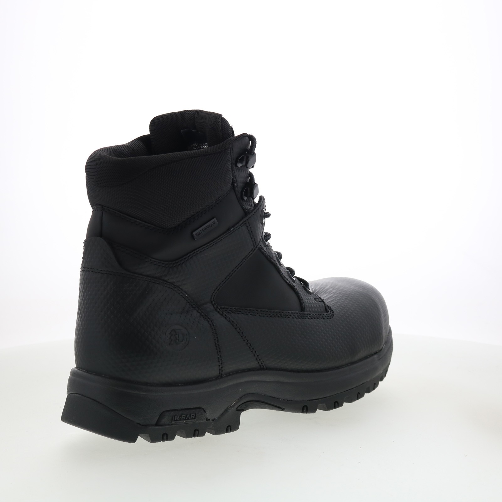 Dunham 8000 Works WP Safety 6″ Plain Toe Boot Mens Black Work Boots