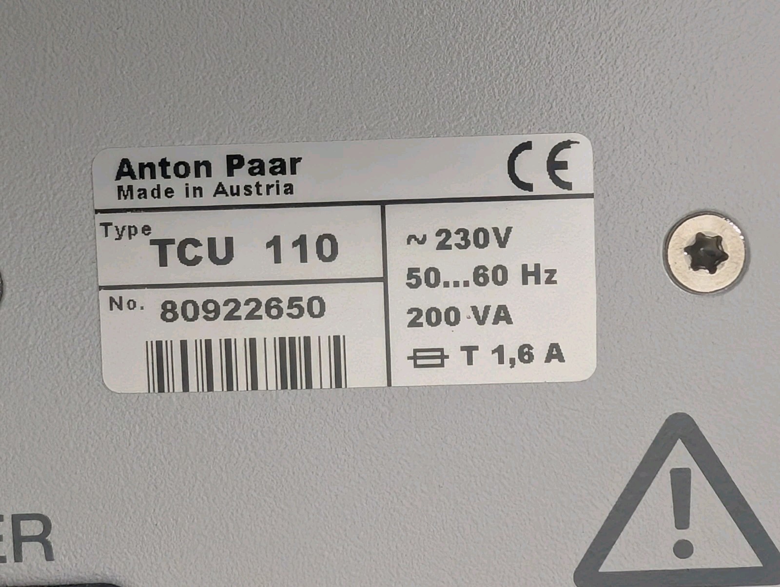 Anton Paar TCU 110 Temperature Control Unit TESTED WORKING CHC Plus Chamber