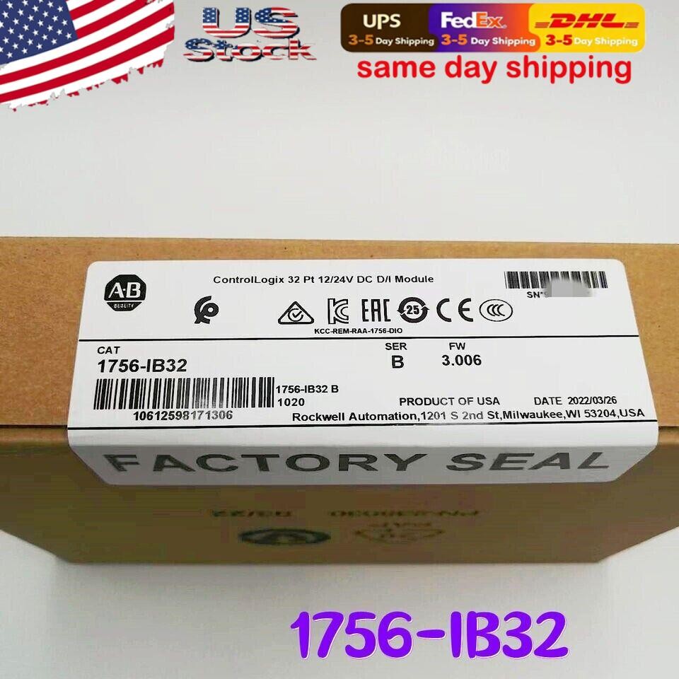 NEW- Allen Bradley 1756-IB32 AB SER B CONTROLOGIX 32 PT DC INPUT MODULE US USA