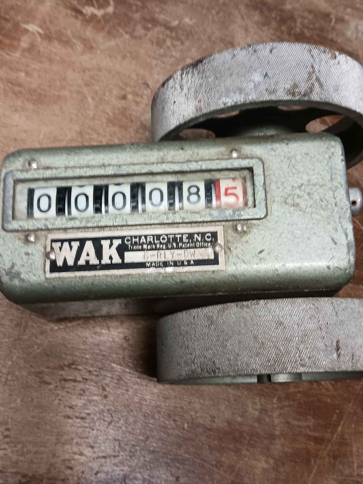 Vintage Fabric WAK 6-RLY-DW Analog Mechanical Counter 6RLYDW Steam Punk