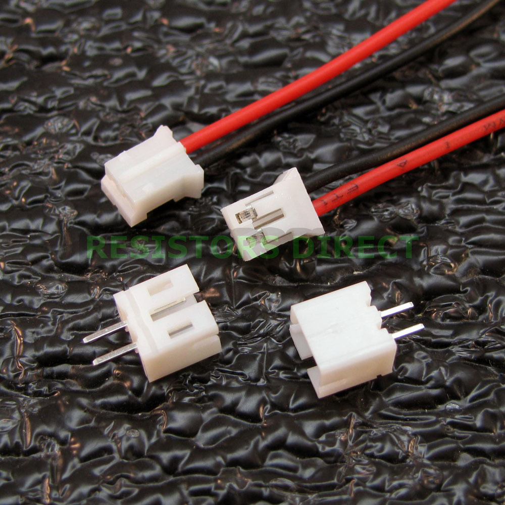 2x JST 2.0 PH 2-Pin 14cm Male Cable & 2x Female Sockets USA SELLER FAST R35