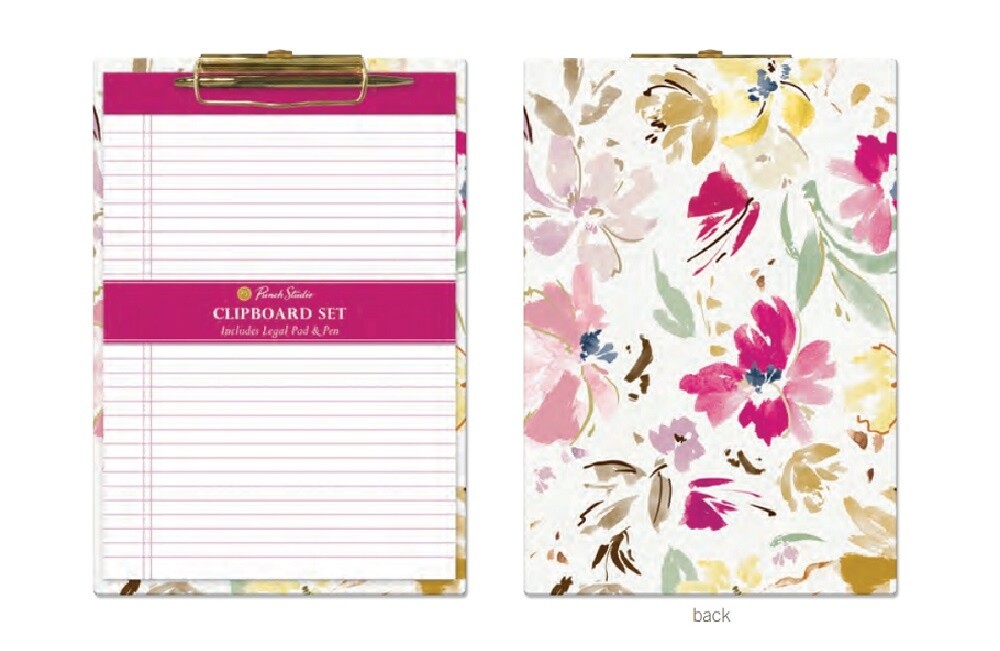 Punch Studio E2 Floral Palette 9”x12.75” Clipboard, Pad & 5.3″ Pen Set 59212