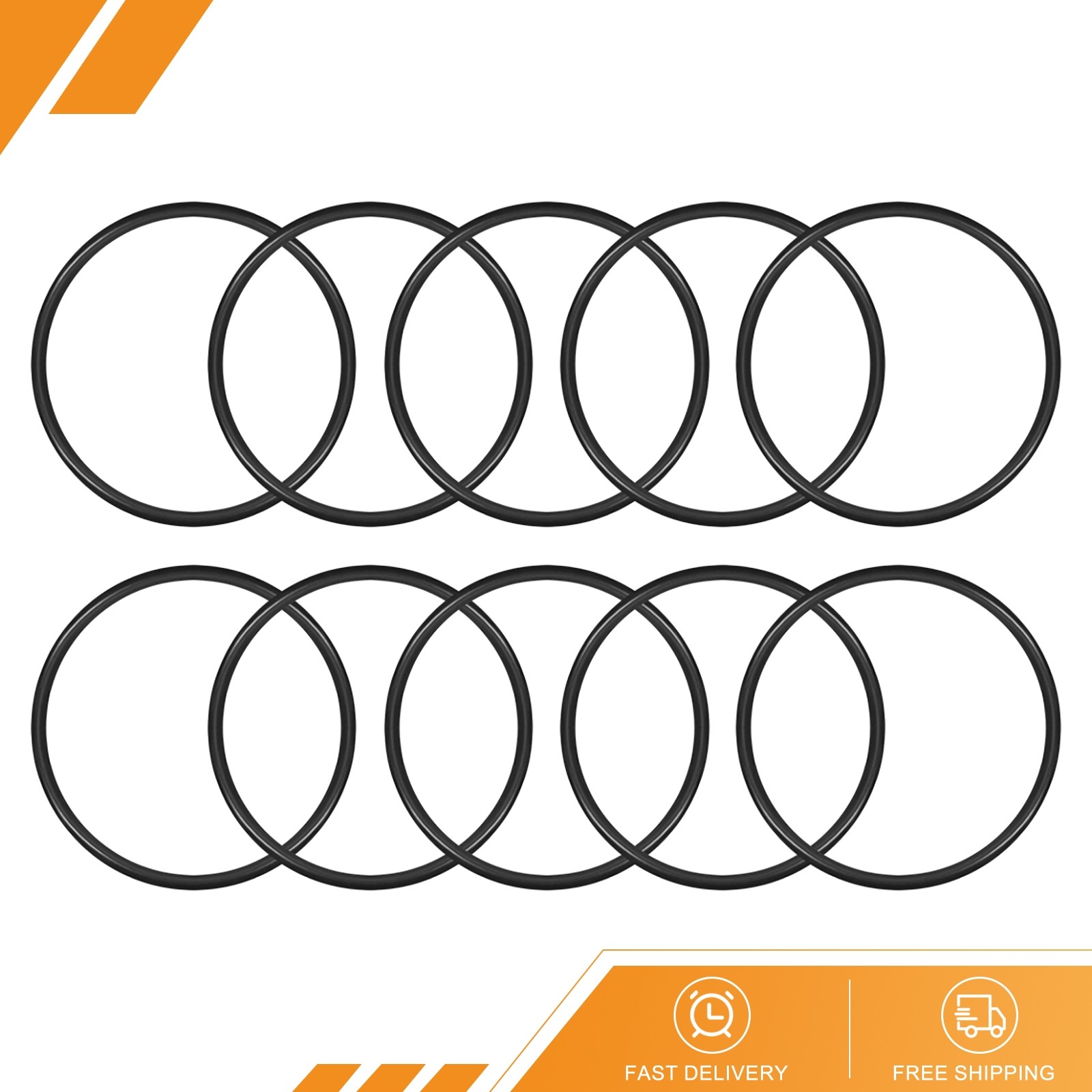 10 x O-Rings Nitrile Rubber 44mm x 48mm x 2mm Seal Rings Sealing Gaskets