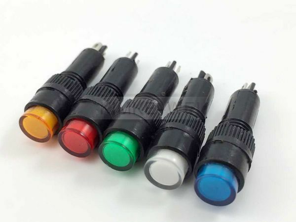 8mm 24V LED Signalleuchte Signallampe Anzeigelampe Kontrollleuchte Gelb Neu