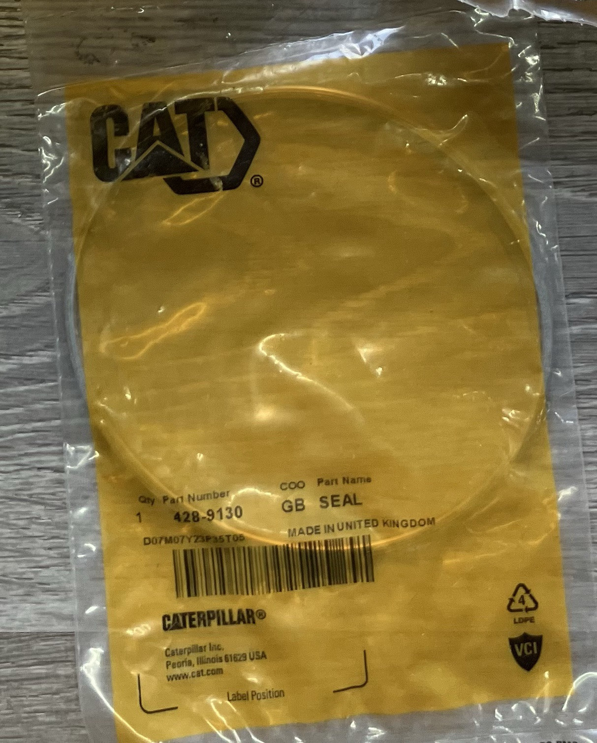 428-9130: 118.50mm Maximum Inner Diameter Gasket