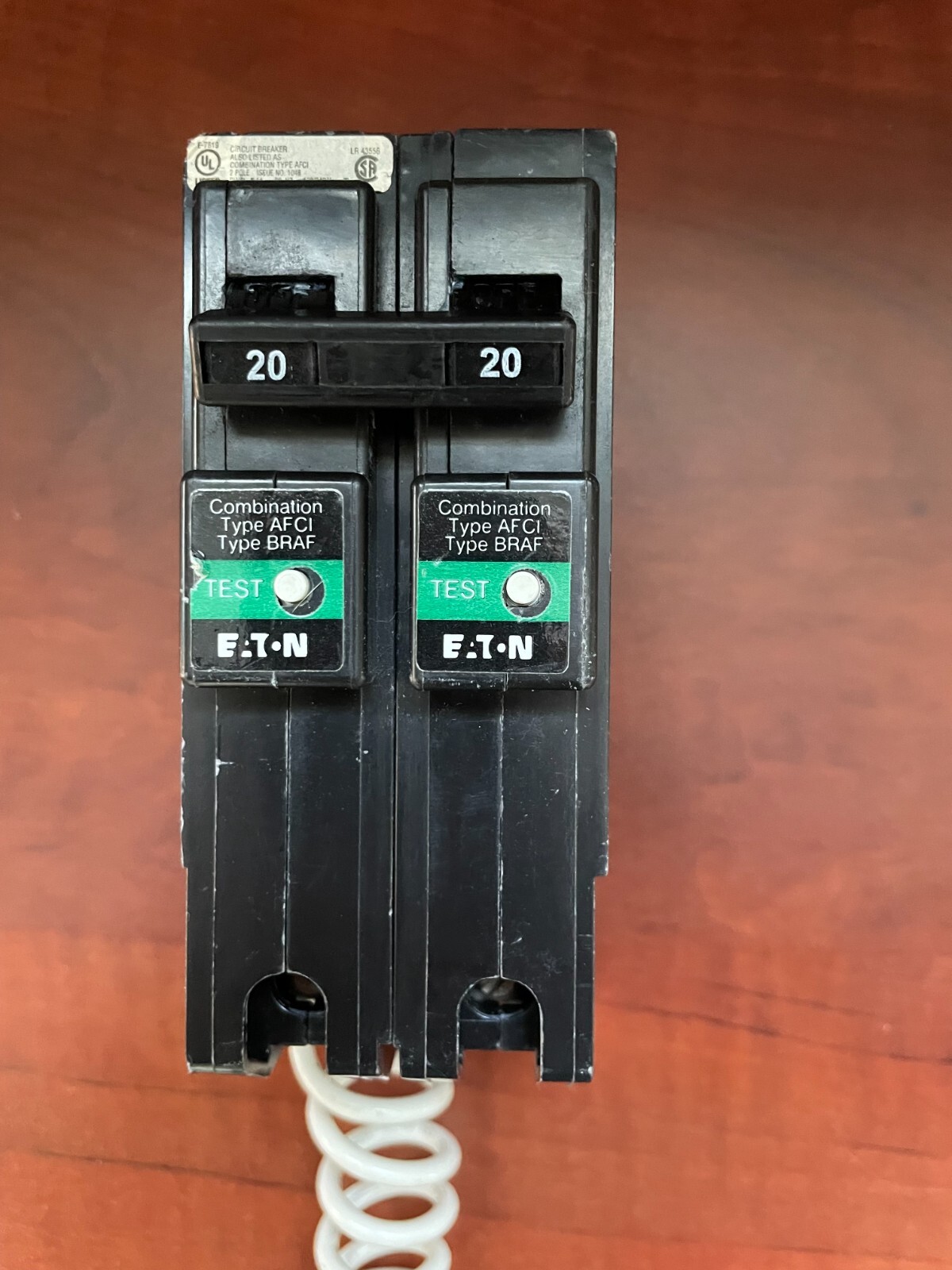 Eaton BRL220CAF 2 Pole Combination Arc Fault Circuit Breaker