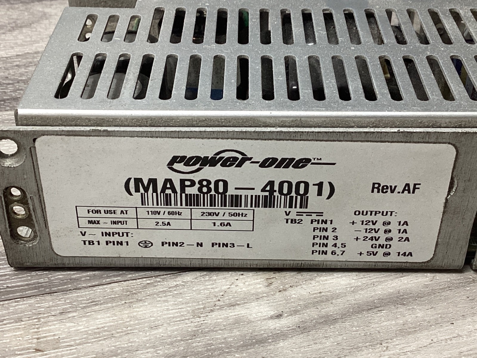 POWER ONE MAP80-4001 POWER SUPPLY #101B161PR3