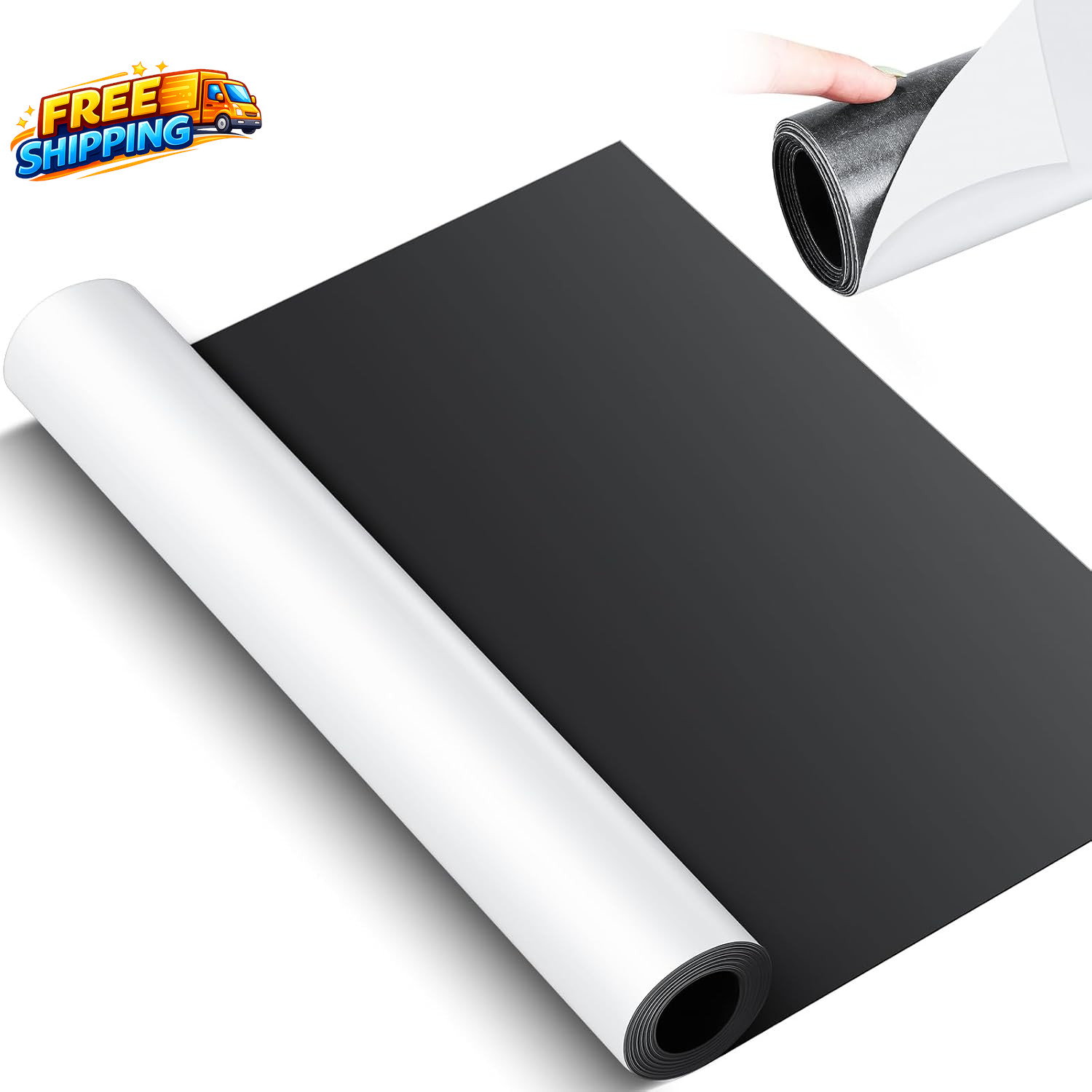 12 Inch X 5 Ft X 30Mil Extra Large Adhesive Magnetic Sheet Roll Not Printable Ad