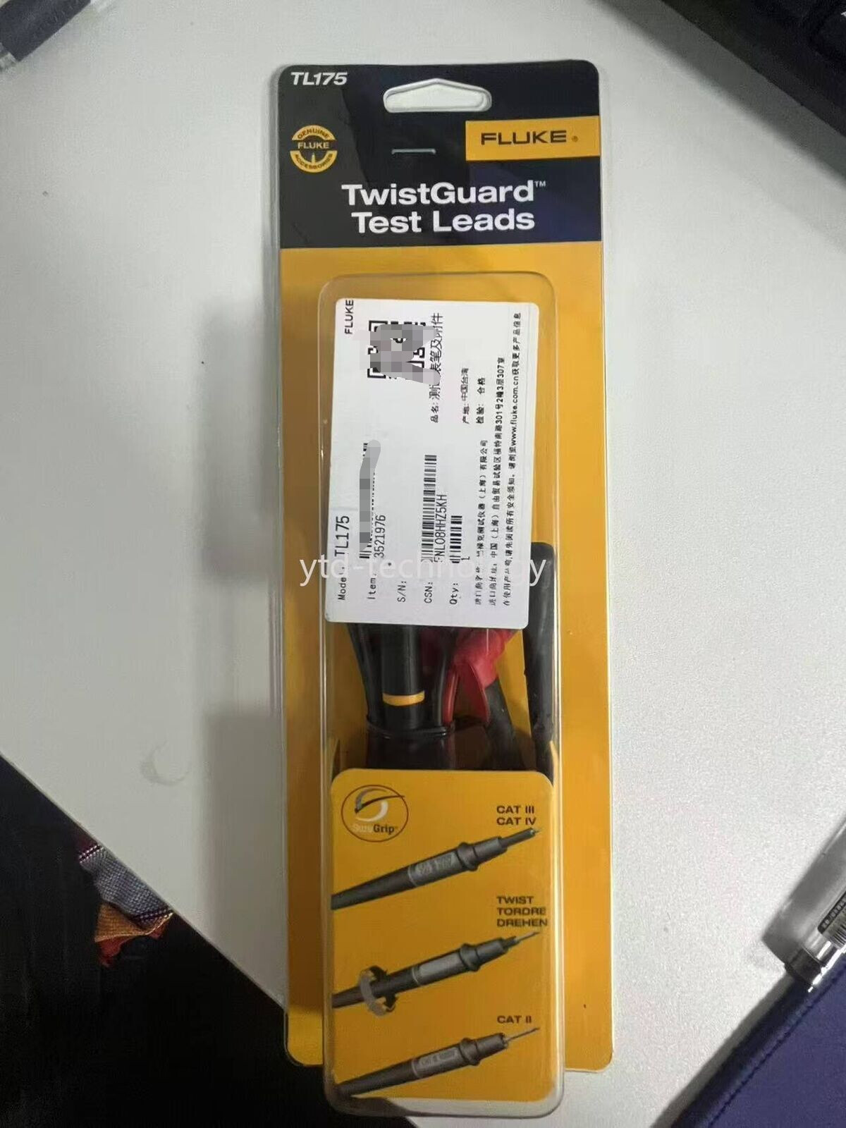 1 pc FLUKE TL175 TWISTGUARD Test Leads/