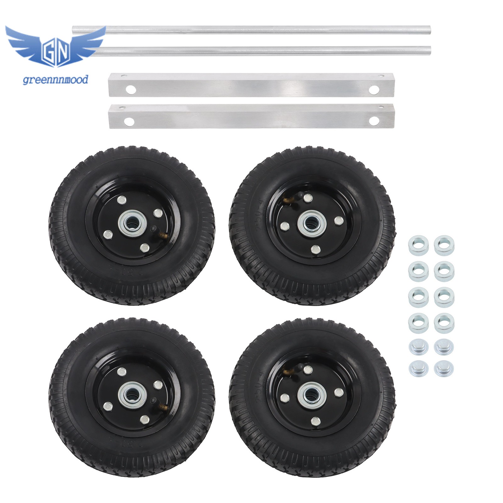 All Terrain Wheel Kit, Fits iQ3500 Generator, Solid Never Flat Tires Black