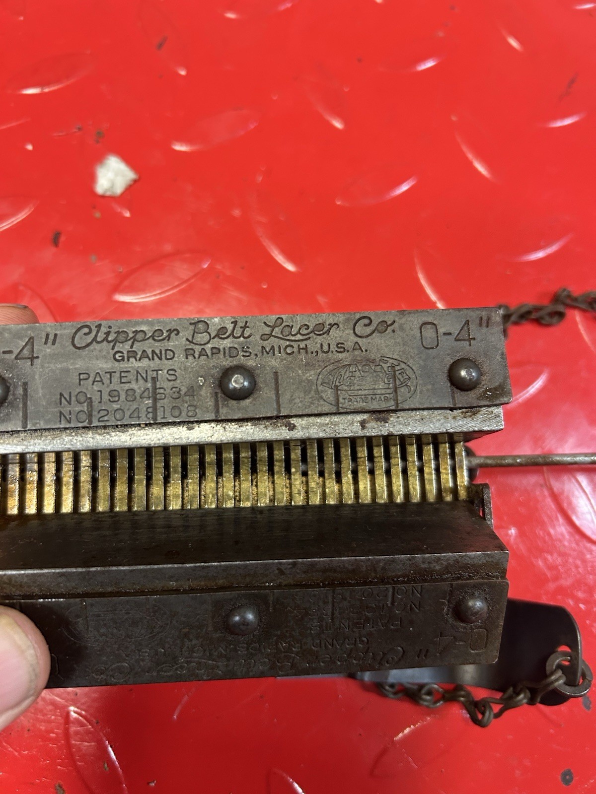 clipper belt lacer tool No. O-4 / Belt Fasteners. Alligator Brand And Other .