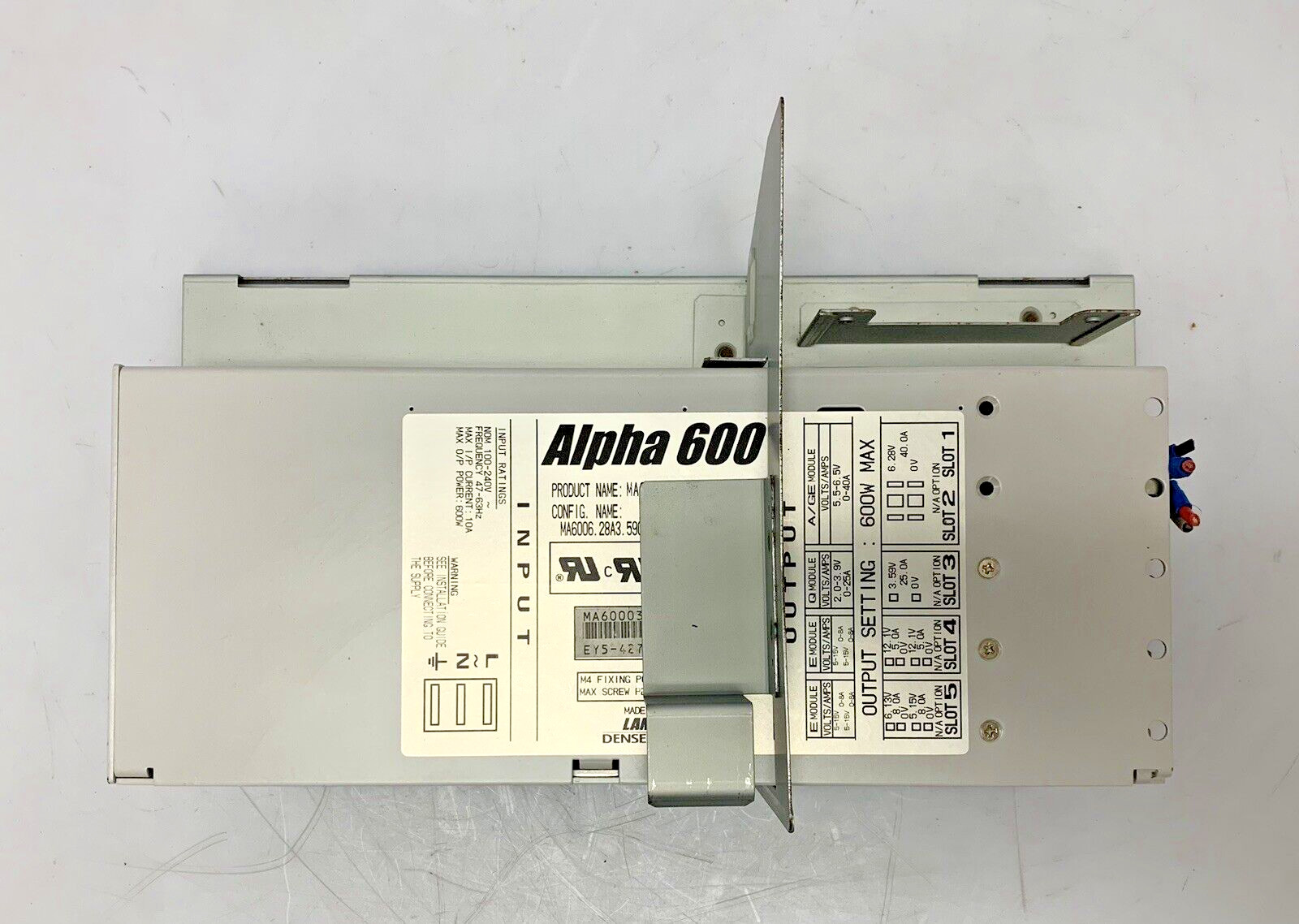Densei-Lambda ALPHA 600 MA6000308A POWER SUPPLY 100-240V 47-63Hz 10A 600W
