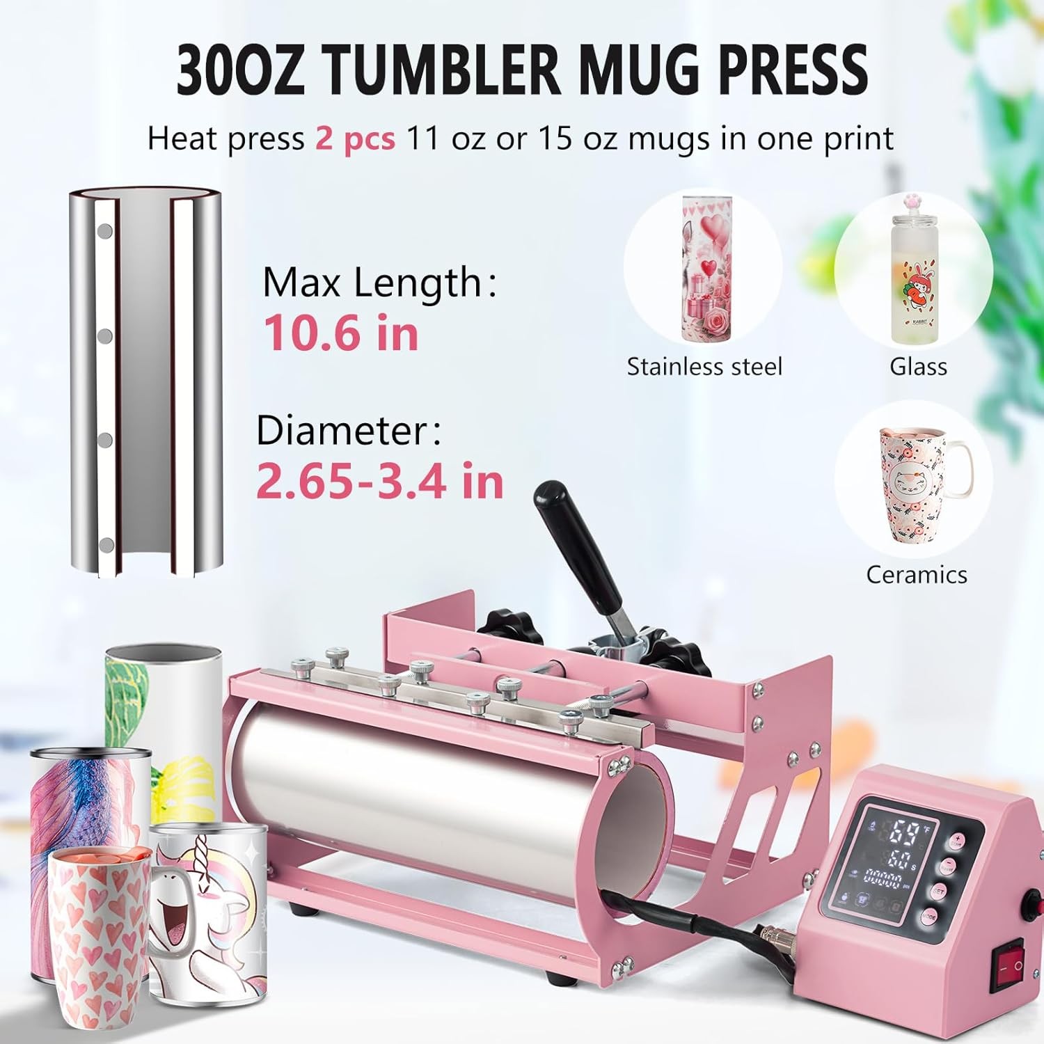 5 in 1 Heat Press Machine Digital Transfer Sublimation T-Shirt /Mug/Plate Hat