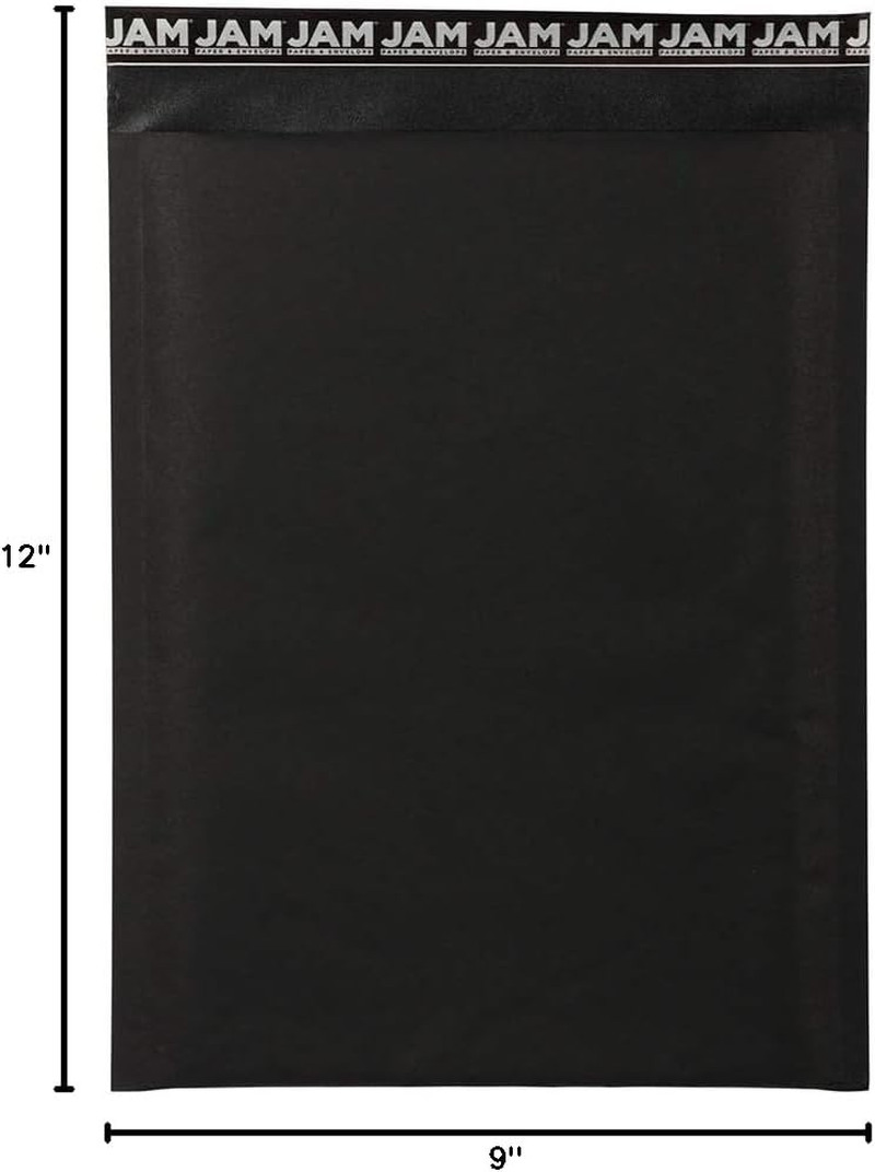 Bubble Lite Padded Mailers – 9 X 12 – Black Kraft – 25/Pack