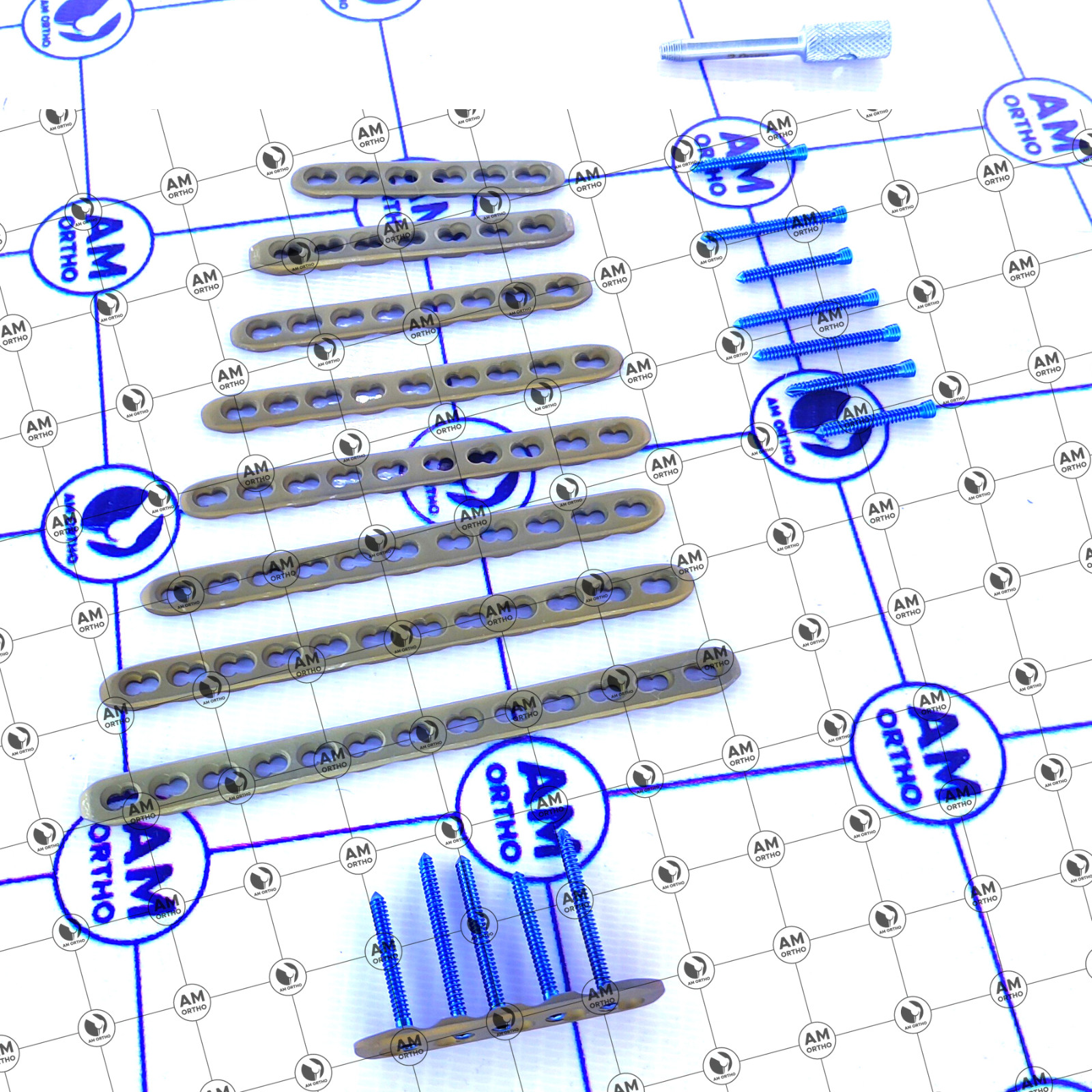 2.7mm Safety Locking Small Straight Plates 5Hole to 13Holes & Screw 70Pcs Set Ti