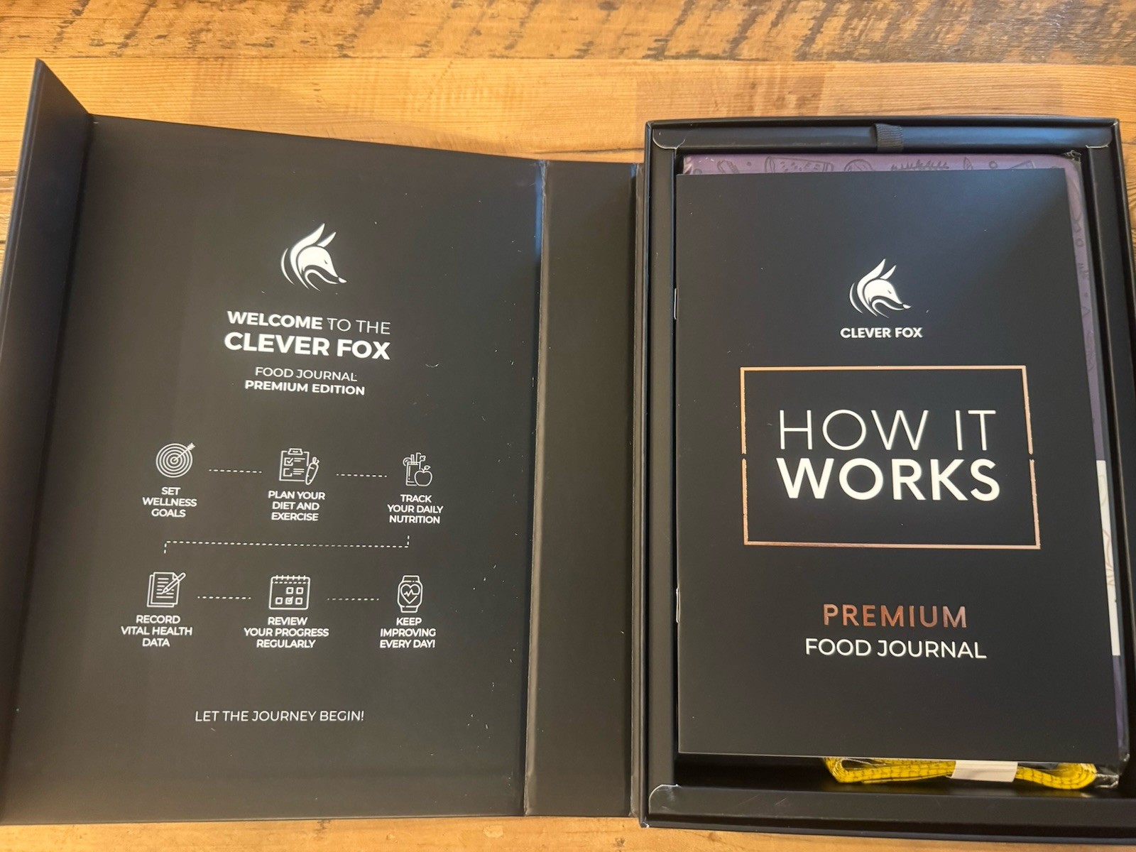 Clever Fox Food Journal Premium Edition Nutrition Planner Calorie Meal Tracker