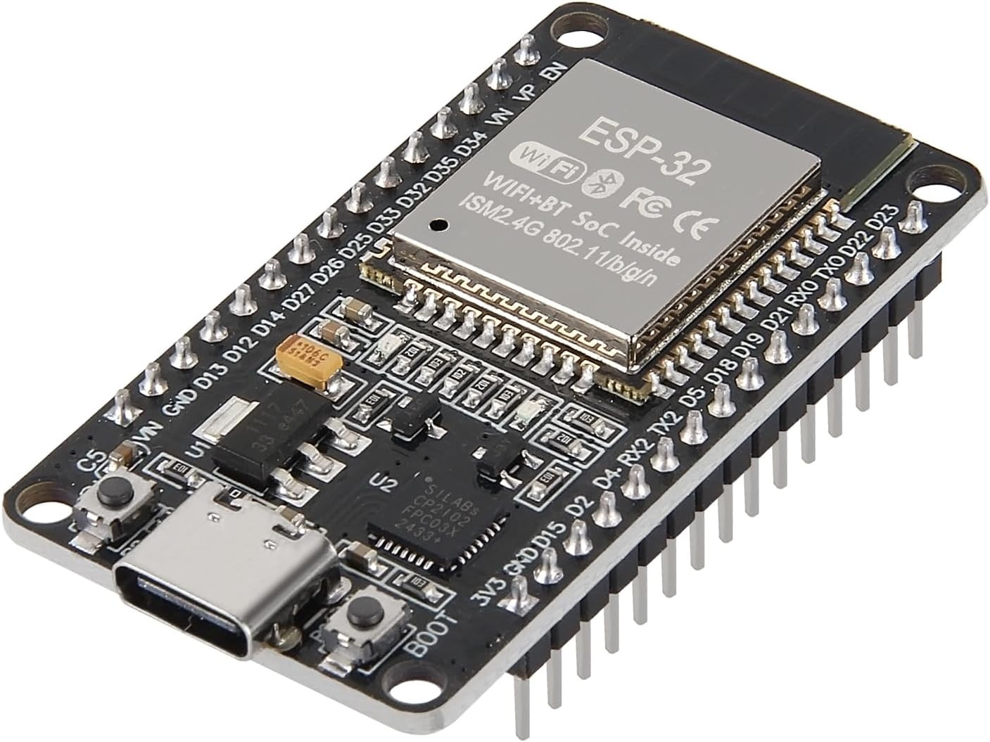 ESP32 ESP WROOM 32 Type C Development Board WiFi Bluetooth CP2102 30P