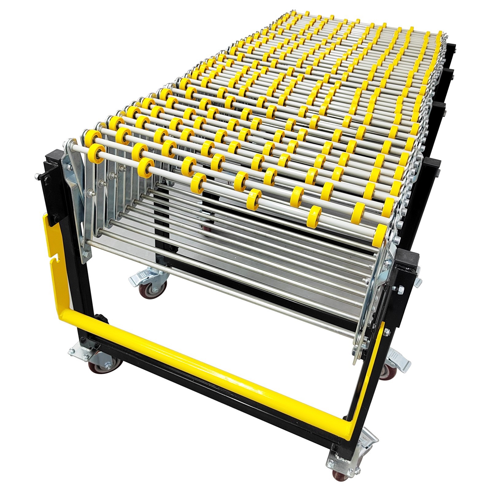 Folding Conveyor 5.1-19.66ft Length Unpowered Roller Conveyors 23.6″ Width