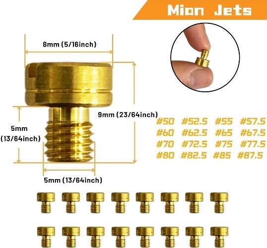 Carburetor Main Jet Kit for HS HSR RS TM VM VM22 VM24 VM26 C Size: #50 ~ #87.5