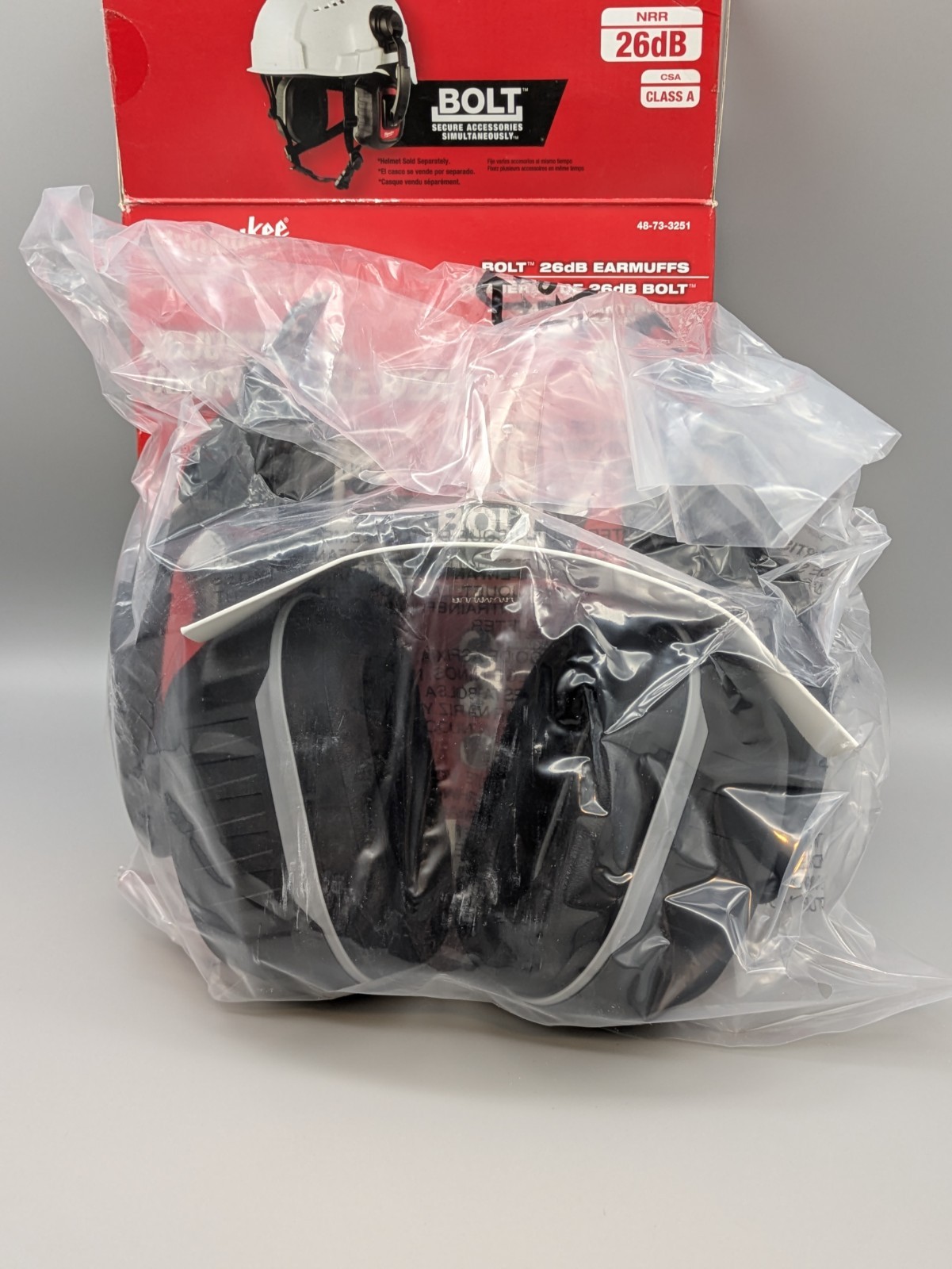 Milwaukee 48-73-3251 BOLT 26dB Earmuffs ANSI S3.19-1974 CLASS A