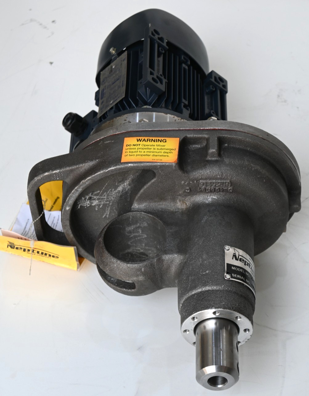DOVER NEPTUNE JG-2.1 MMAD71G PORTABLE GEAR DRIVE TANK MIXER 290 RPM