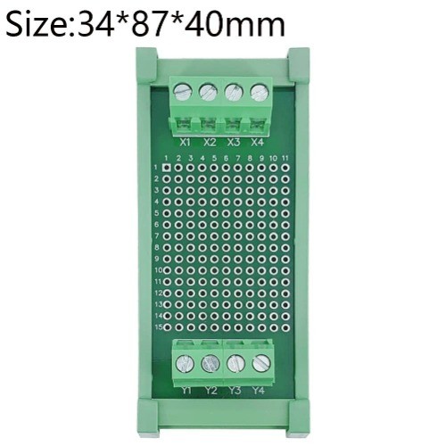 Prototype 72x30mm PCB Board DIN Rail Mount Carrier Housing Arduino DIY Project