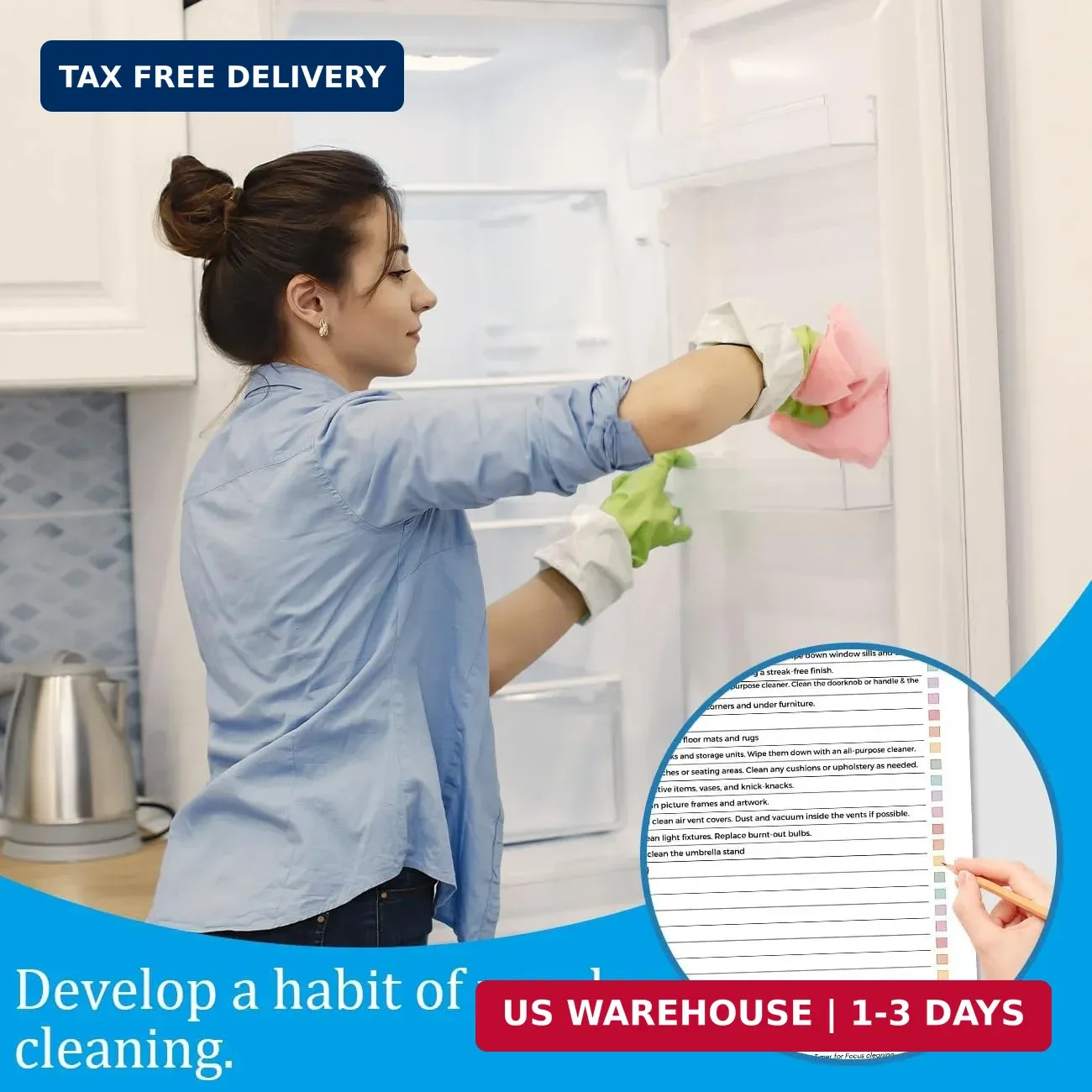 Adhd Cleaning Planner, Editable Adhd Cleaning and Organizing Planner DIY Cleanin