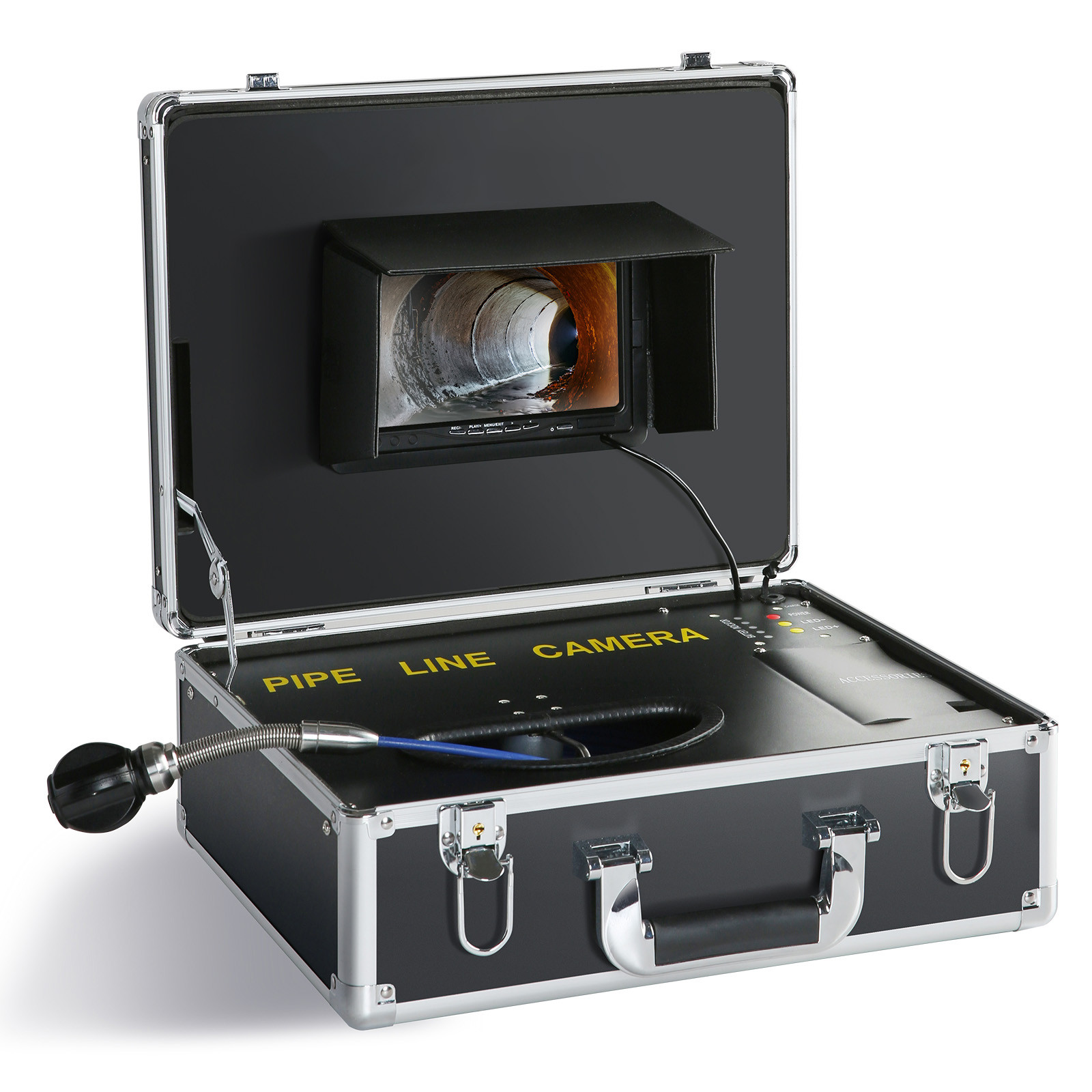 VEVOR 50m/165ft Sewer Camera Pipe Inspection Drain Camera 7 inch Screen