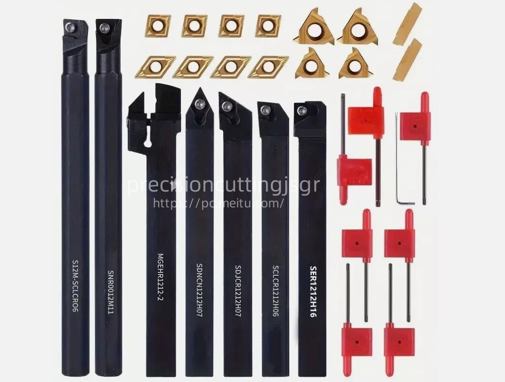 21PCS 1/2″/12mm Shank Indexable Carbide Lathe Turning Insert Tool Holder Bit Se