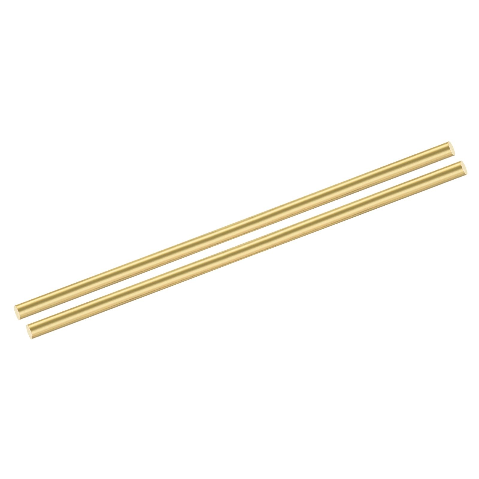 MECCANIXITY 2pcs Brass Rods (6mm) 1/4 Inch x (150mm) 6 Inch Brass Solid Round…