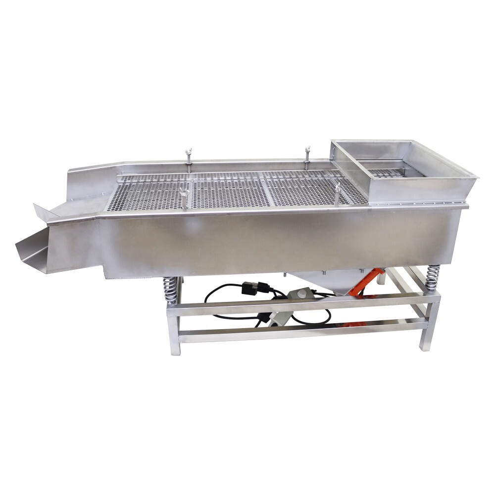 Double Layer 10mm&5mm Stainless Steel Linear Vibrating Screen Two Motor 110V