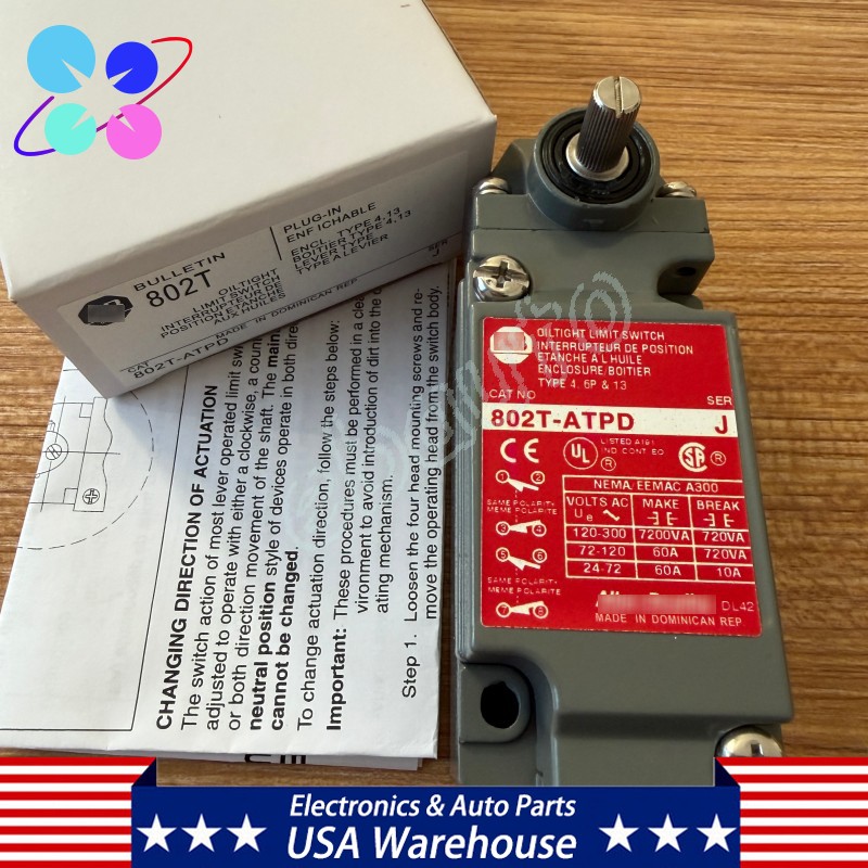 New For Allen Bradley 802T-ATPD 802TATPD OilTight Limit Switch Series J NIB
