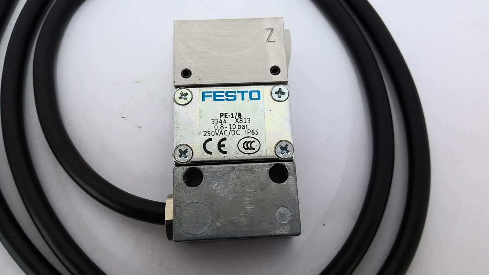 Festo PE-1/8 Pressure Switch 250VAC 0.8PSI Appx. 38″ of Wire