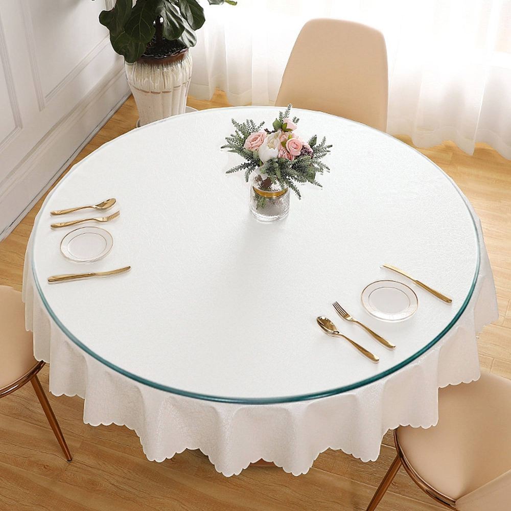 27.95 Inch Round Tempered Clear Glass Table Top Replacement Plate