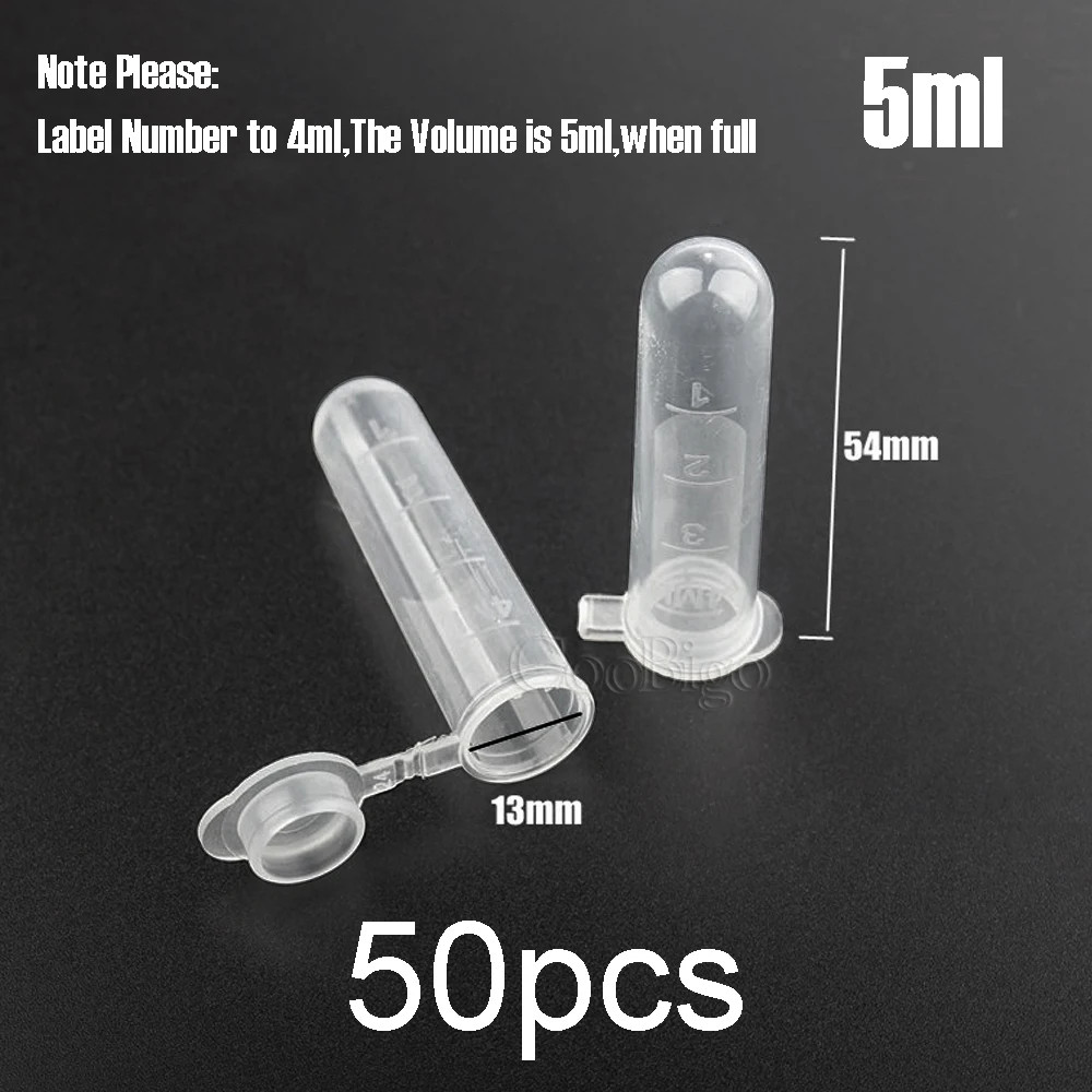 0.2-10ML Plastic Garden Seed Storage Bottles Centrifuge Tube Container with Cap