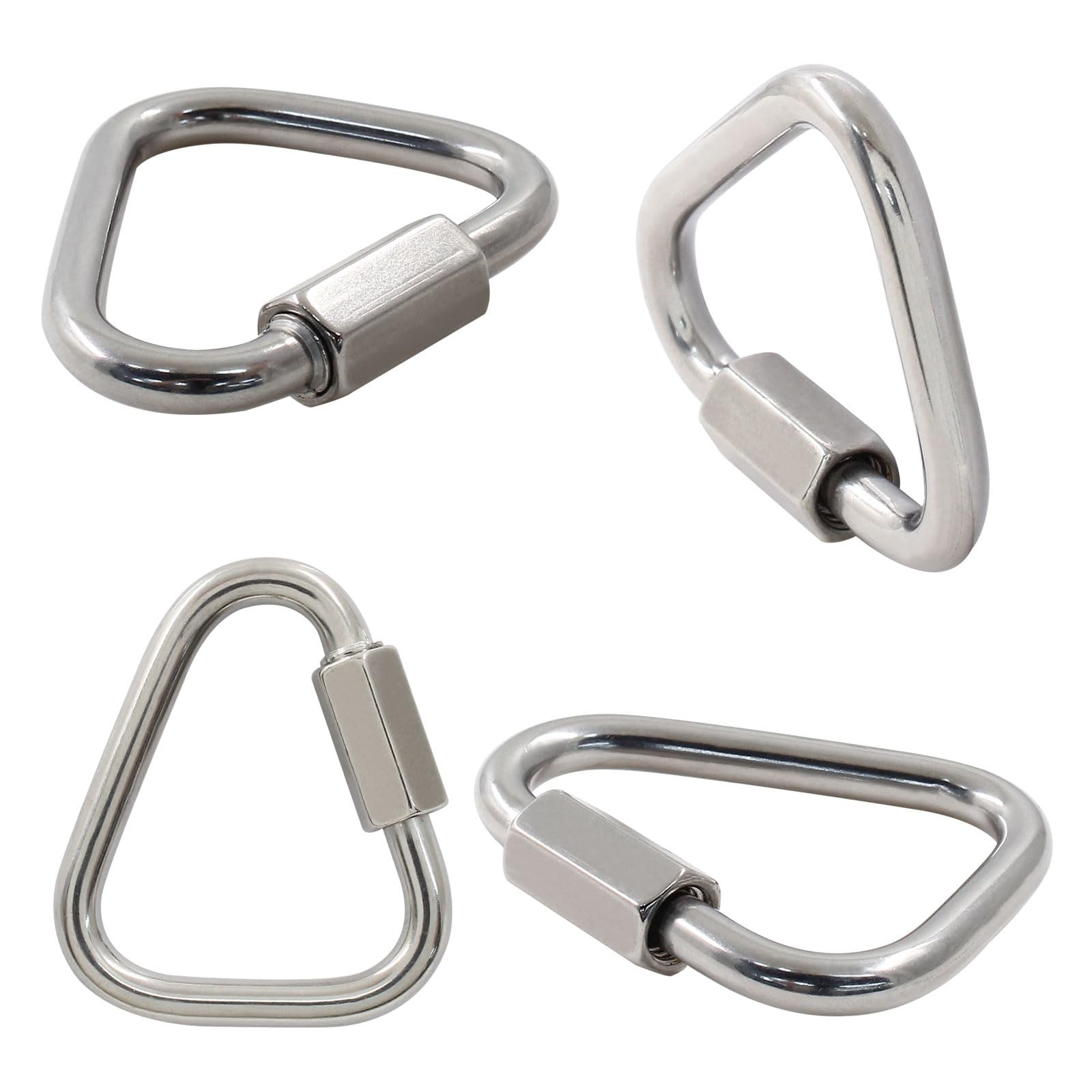 M5 Delta Quick Links Triangle 3/16 Inch, 4 Pcs 316 Stainless Steel Triangle L…
